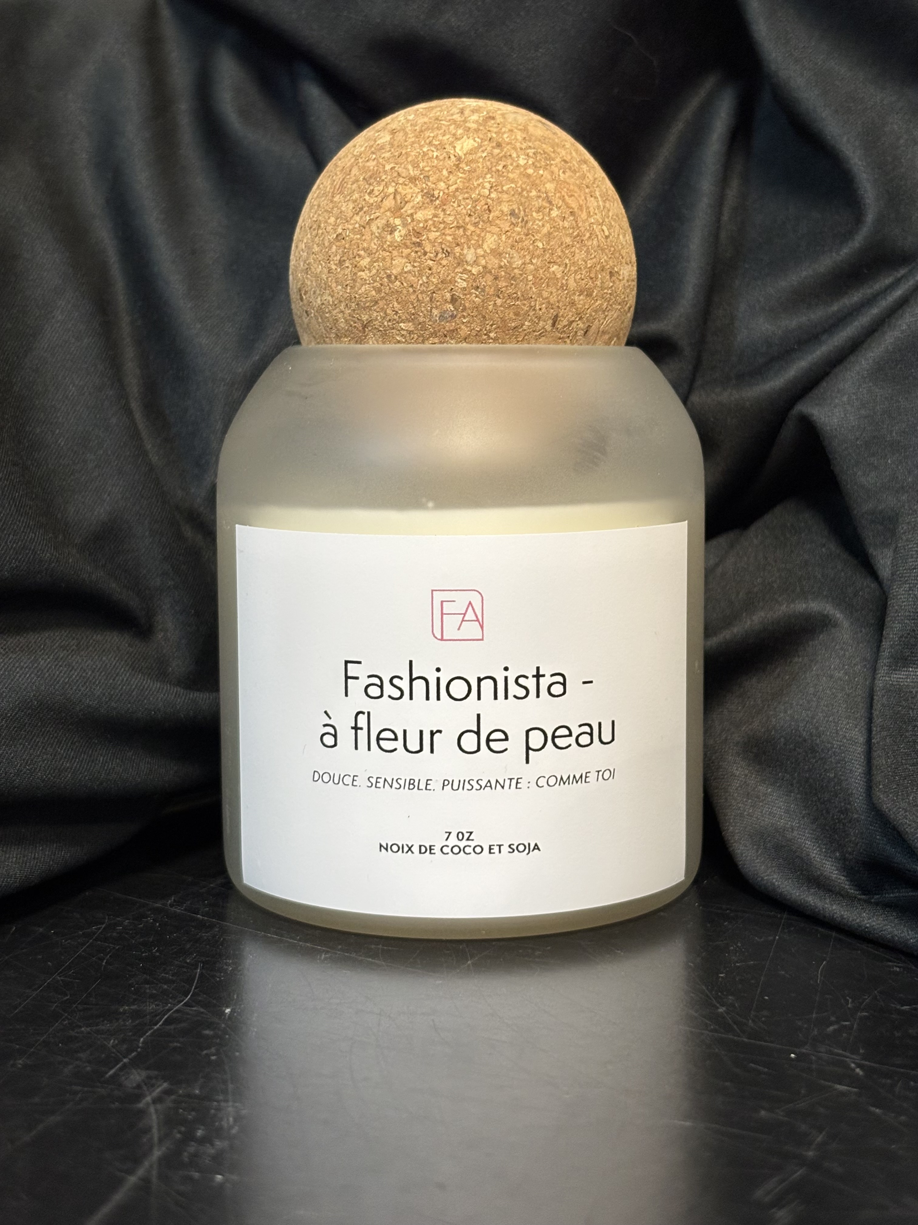 Chandelle Fashionista- à fleur de peau (Poire et Mandarine)