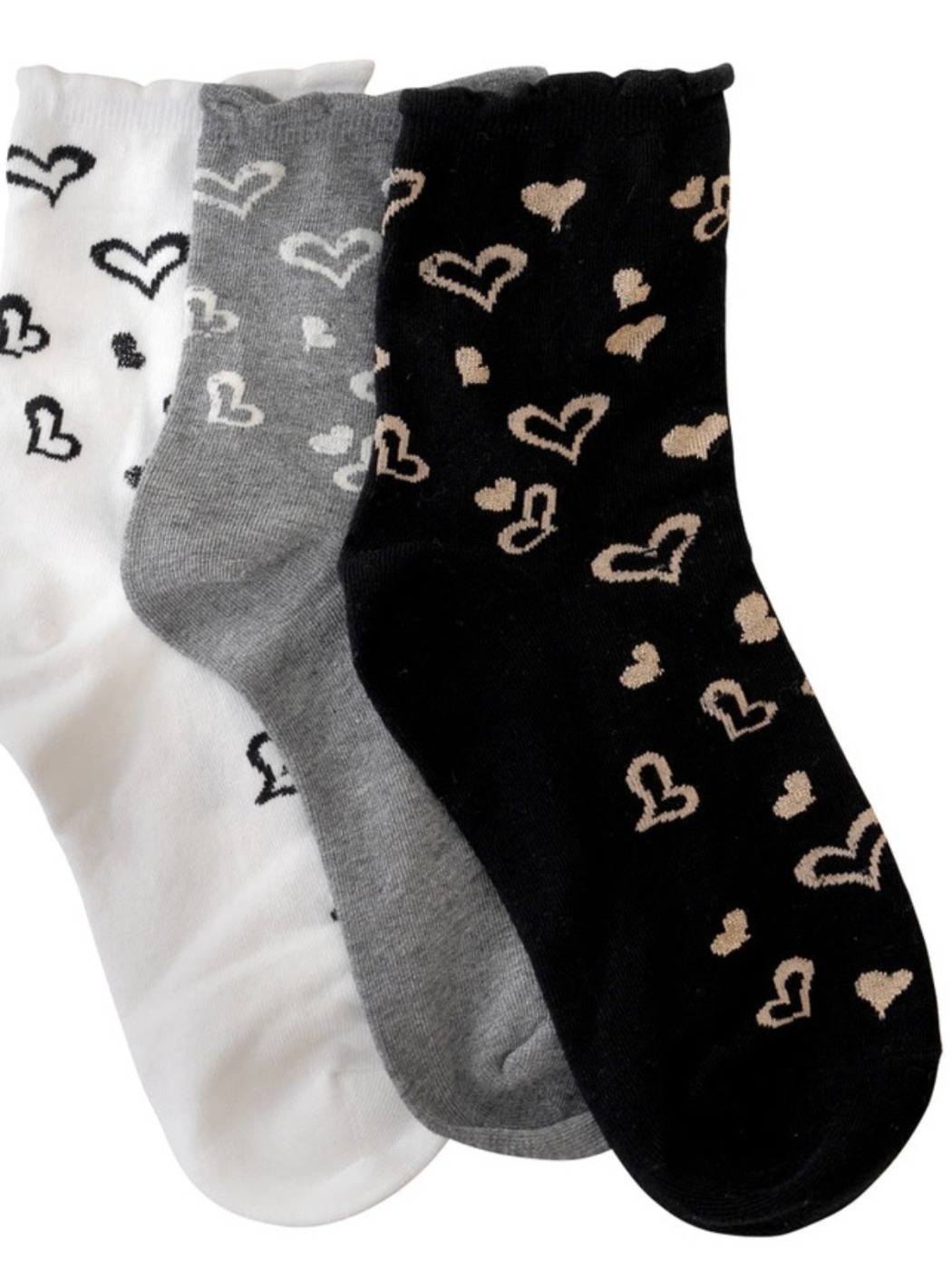 CHAUSSETTES COURTES DESIGN CŒUR LIMLIM