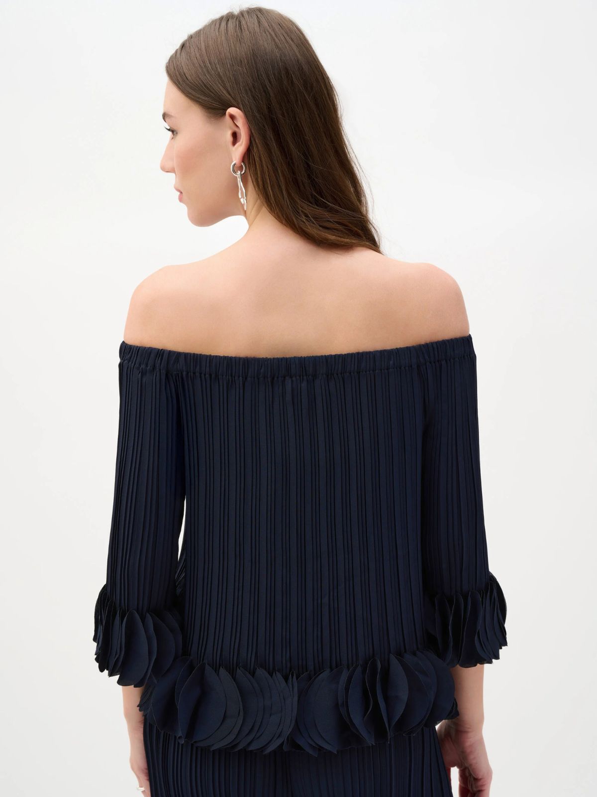 Haut à épaules dénudées en georgette Joseph Ribkoff 