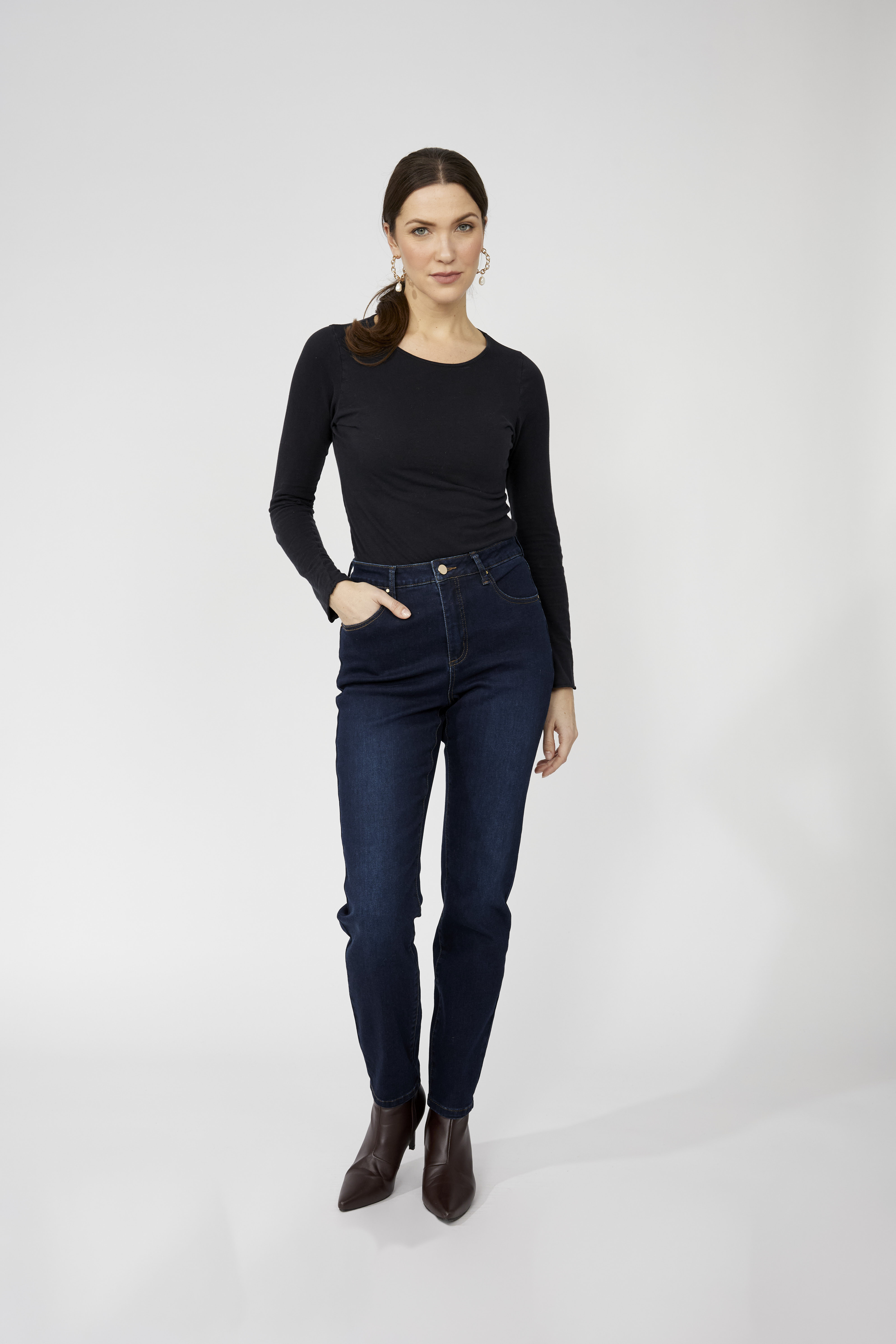 Jeans décontractés taille haute Frank Lyman