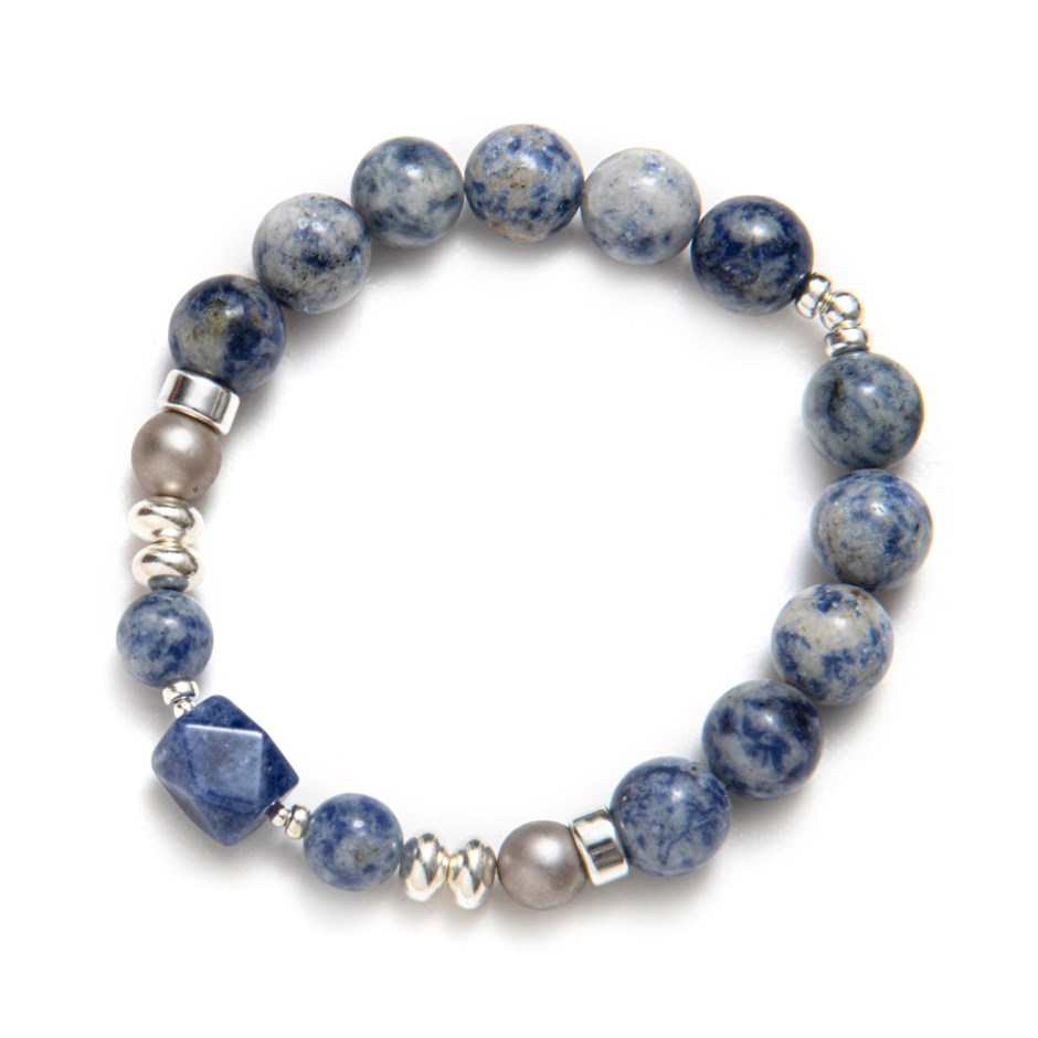 Bracelet Be Forceful silver Lithos Beblue