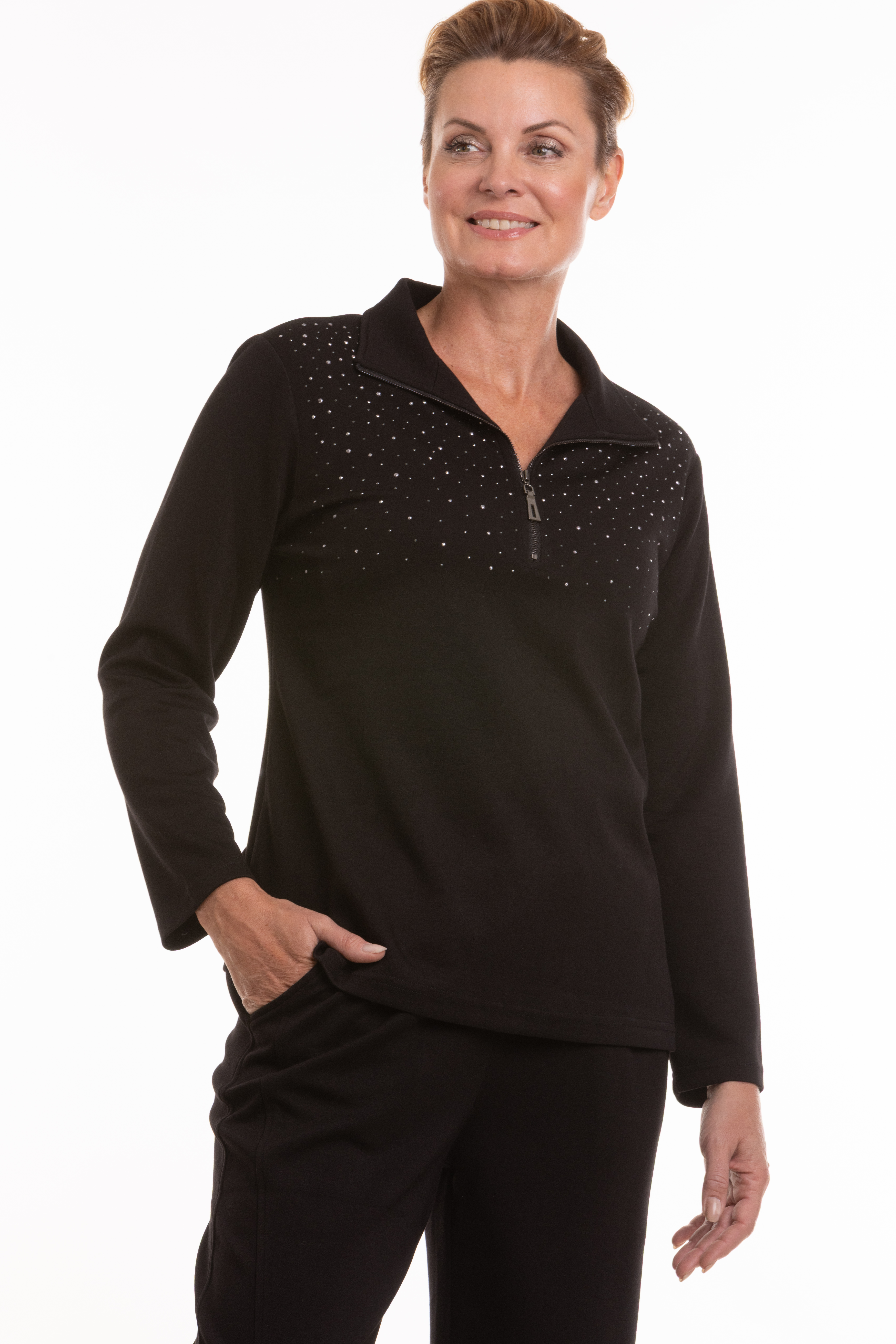 Pull orné de strass Kleio