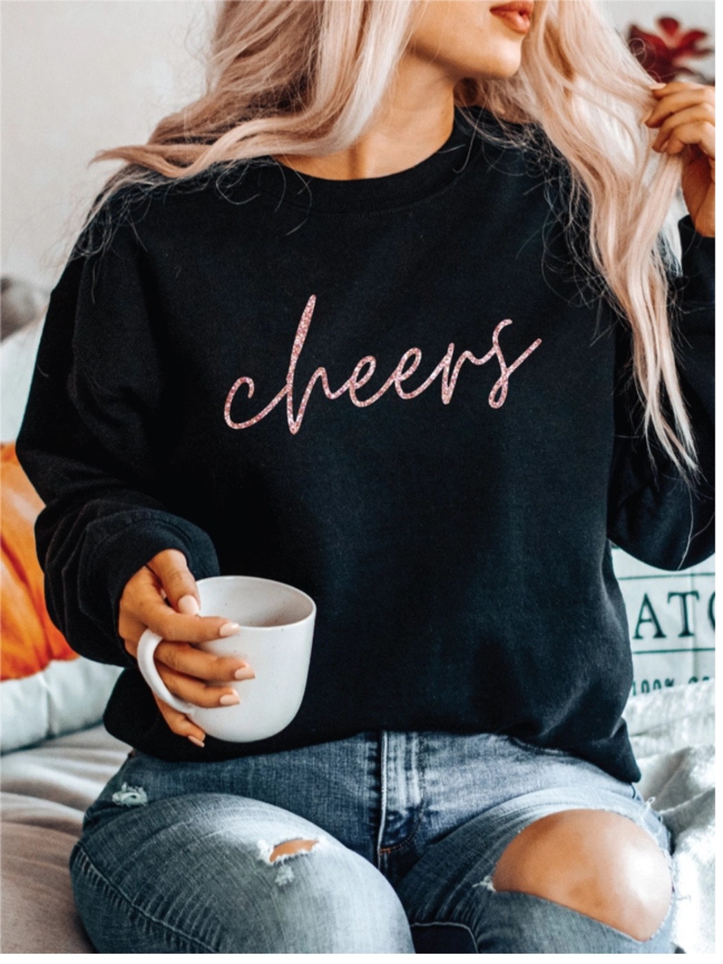 Coton ouaté col rond Cheers 