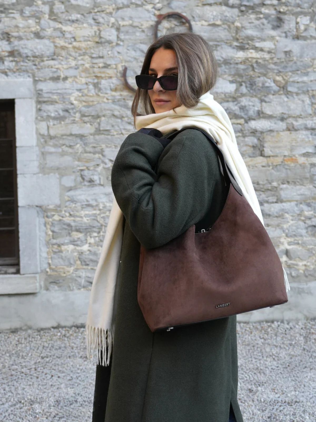 Le Katy - Sac fourre-tout en suède vegan bark Lambert