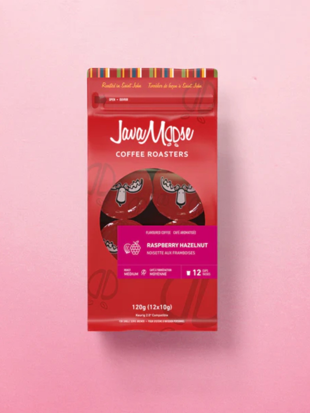 Framboise-noisette - Capsules à usage unique JavaMoose