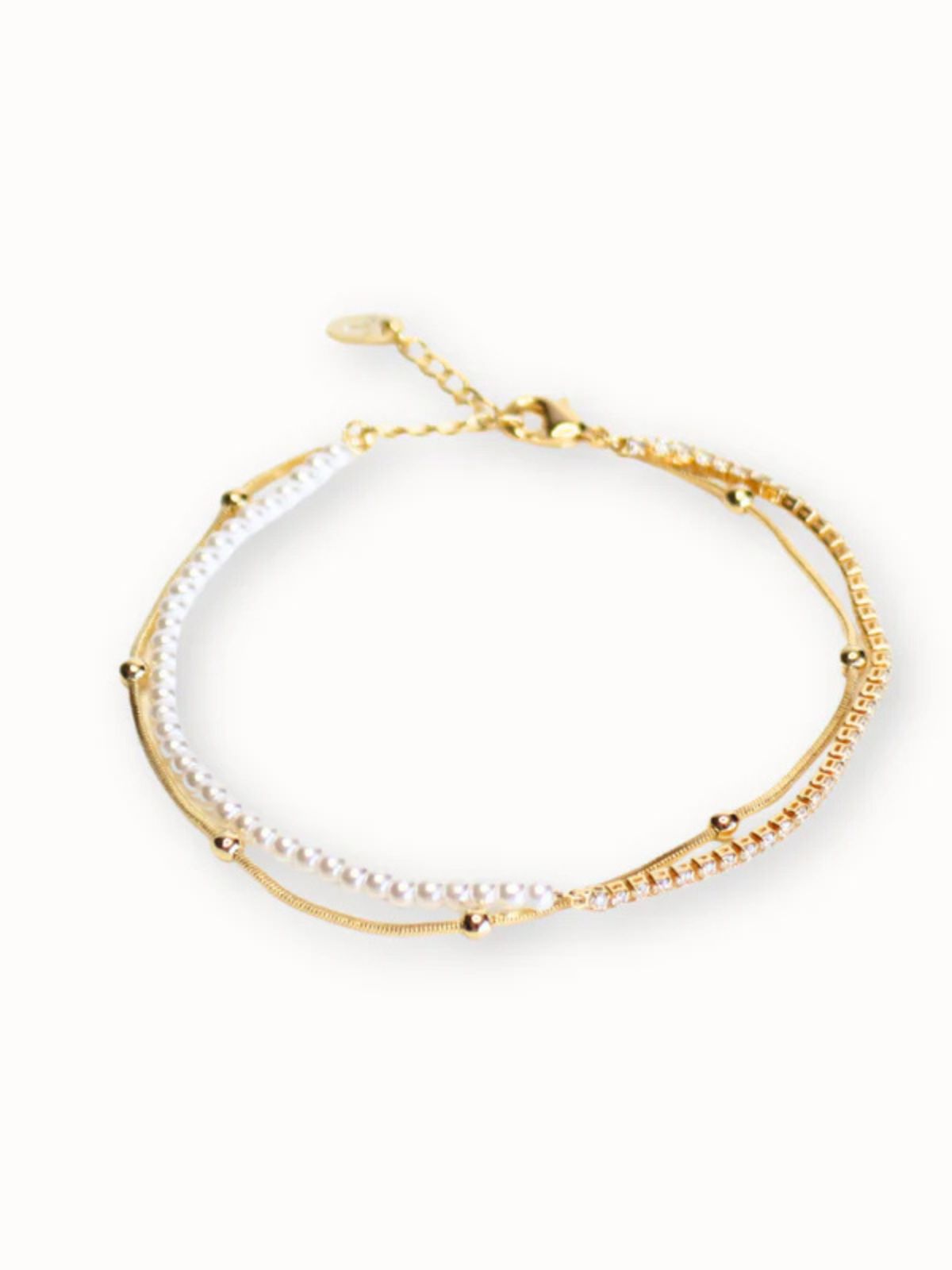 Bracelet avec perle et brillant Jackie J
