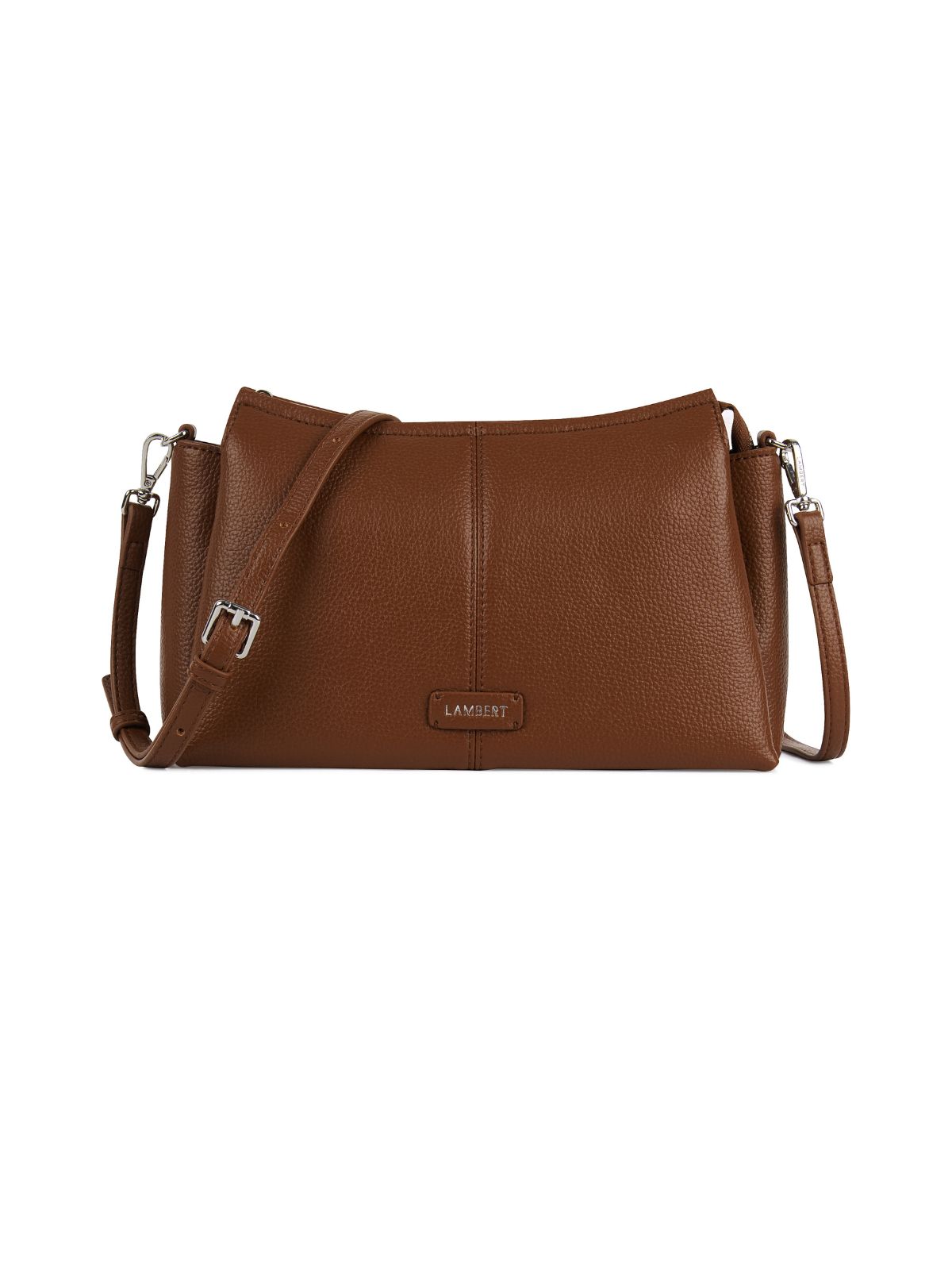 Le Eleanor – Sac bandoulière en cuir vegan Hazelnut Lambert