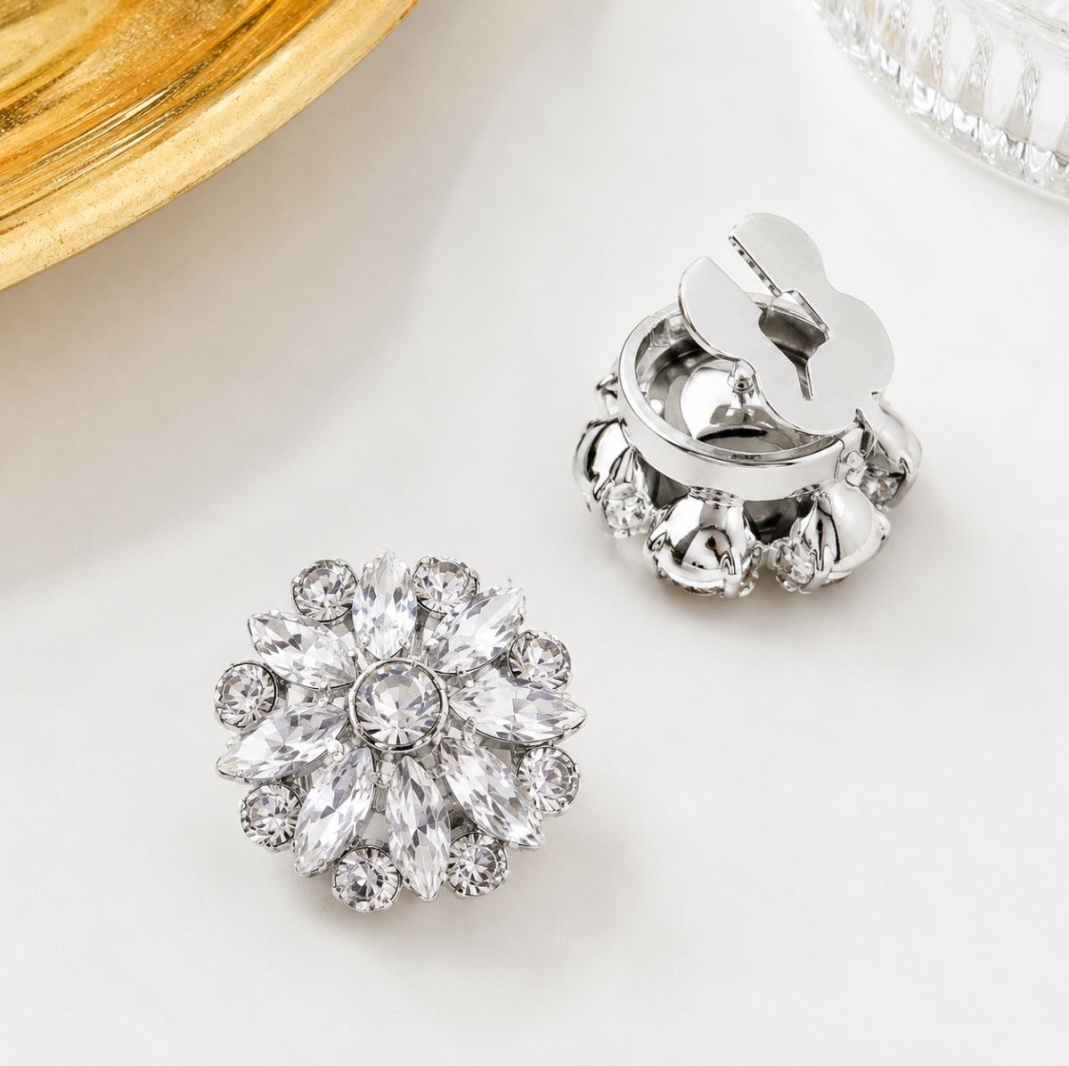 Couvre-bouton Fleur de Cristal
