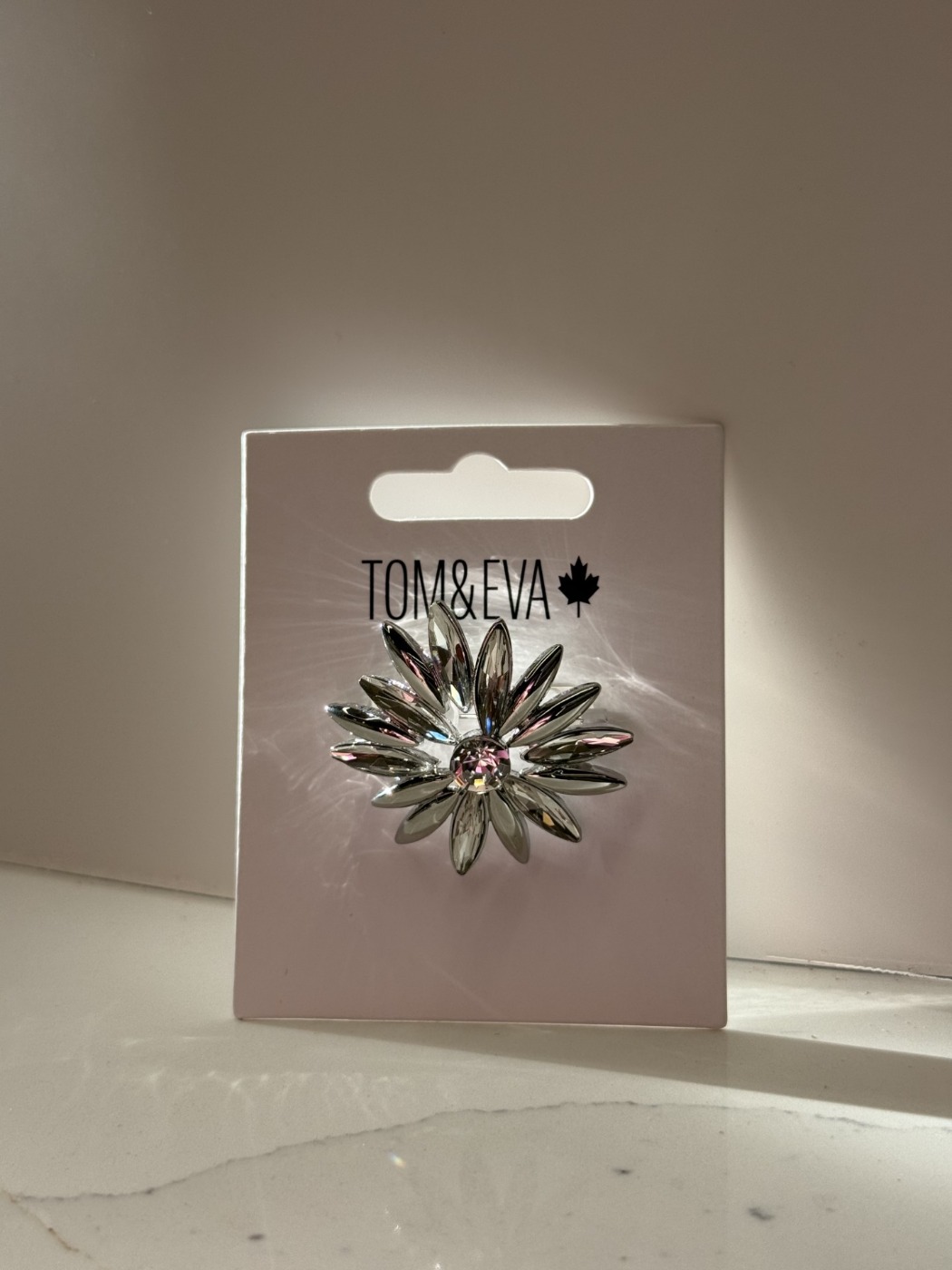Broche fleur argent