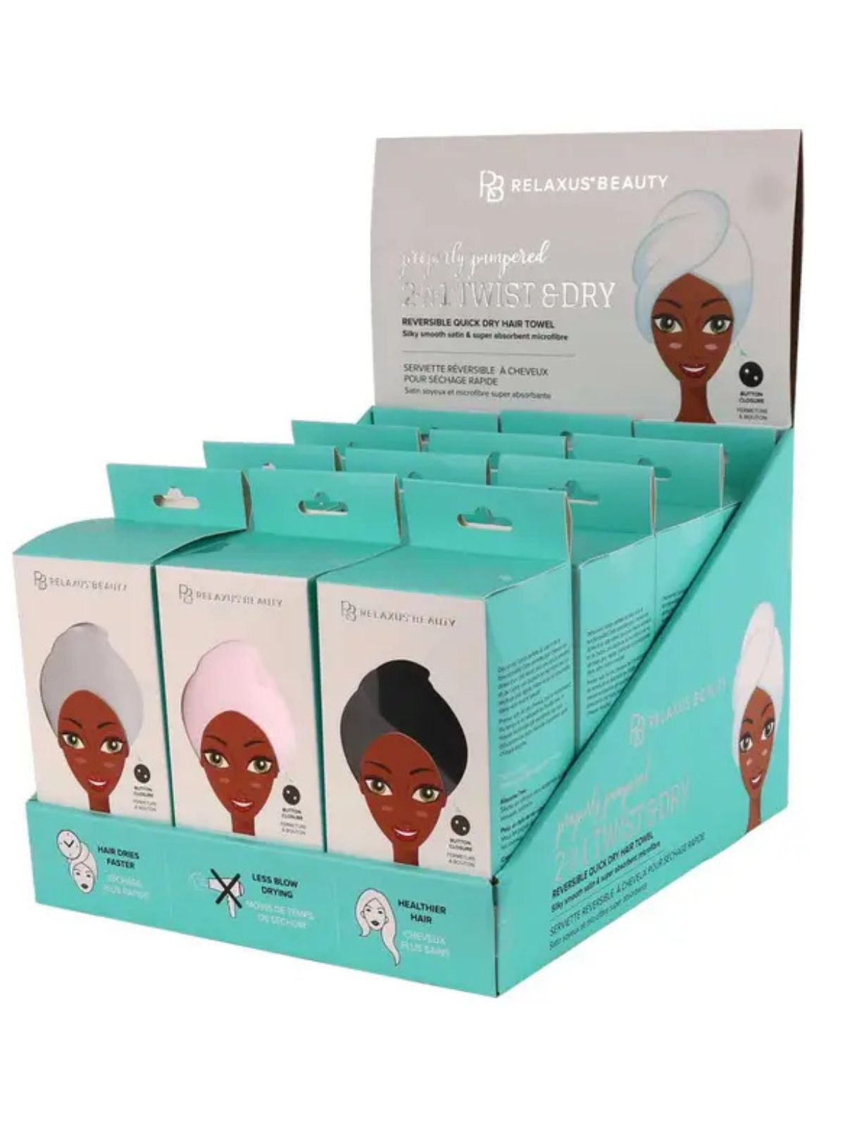 Serviette à cheveux Twist & Dry Relaxus Beauty