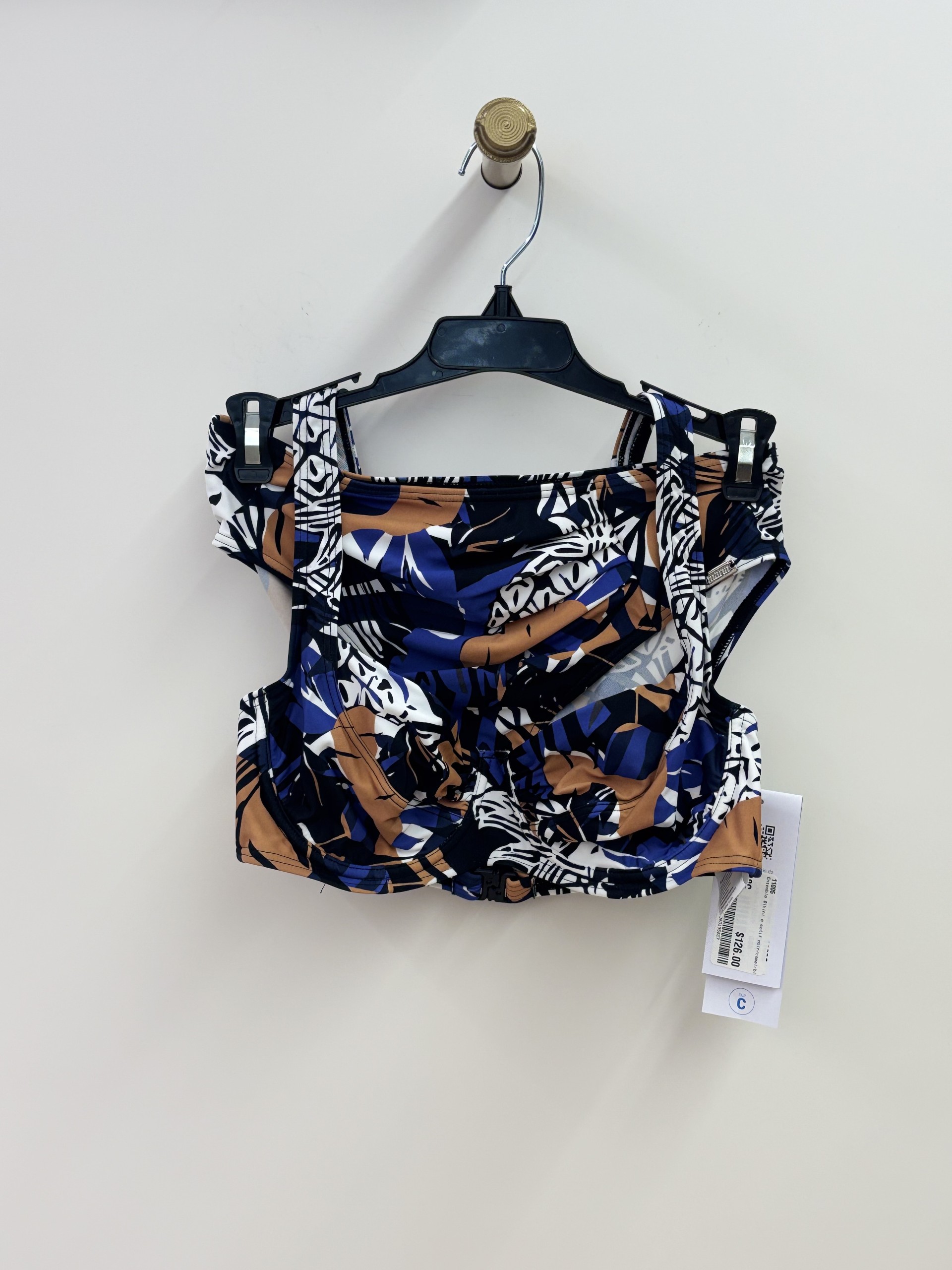 Ensemble Bikini à motif noir/camel/bleu Sunmarin