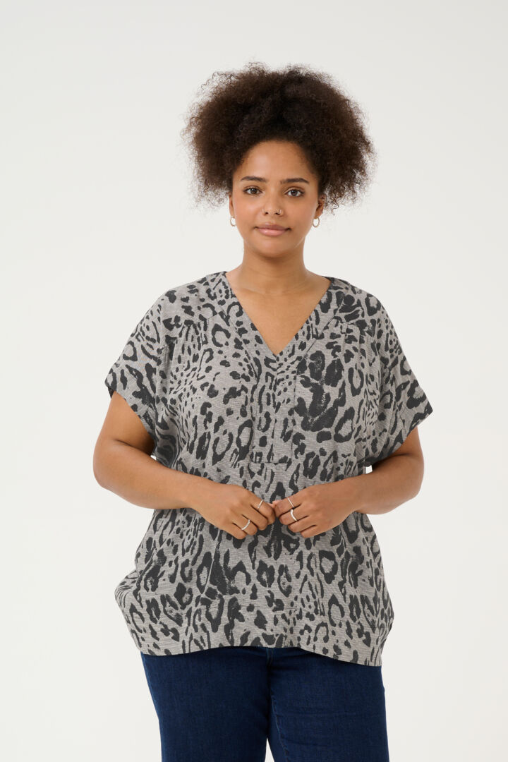 T-Shirt Col V KCmille Kaffe Curve 10583097