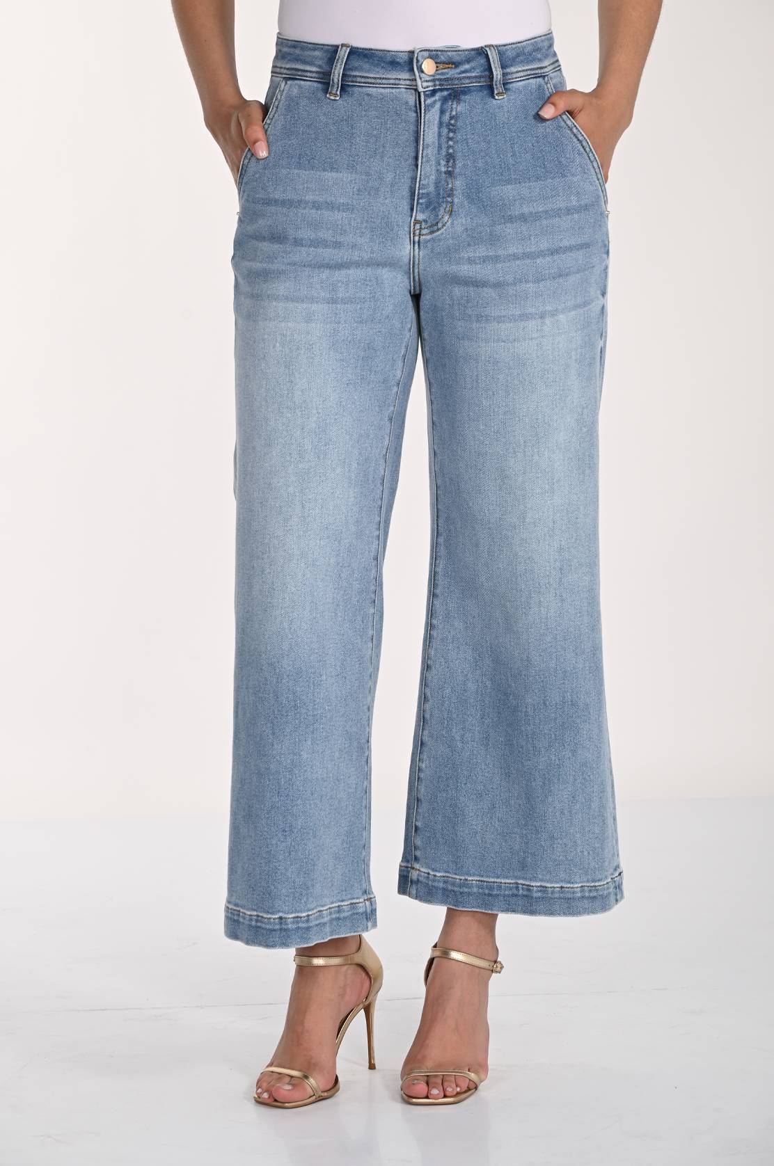 Jean taille haute à coupe large Frank Lyman 