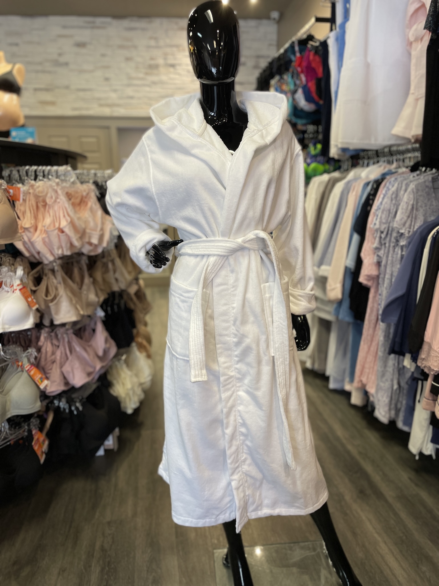 Peignoir à Capuche Terry Velour Mansfield M128SL 