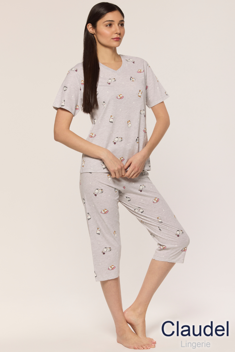 Pyjama 2pc long Chat Claudel