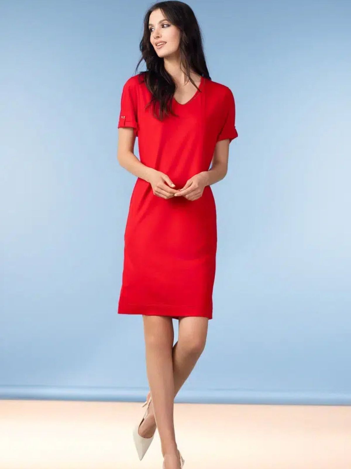 Robe à col V Alison Sheri 