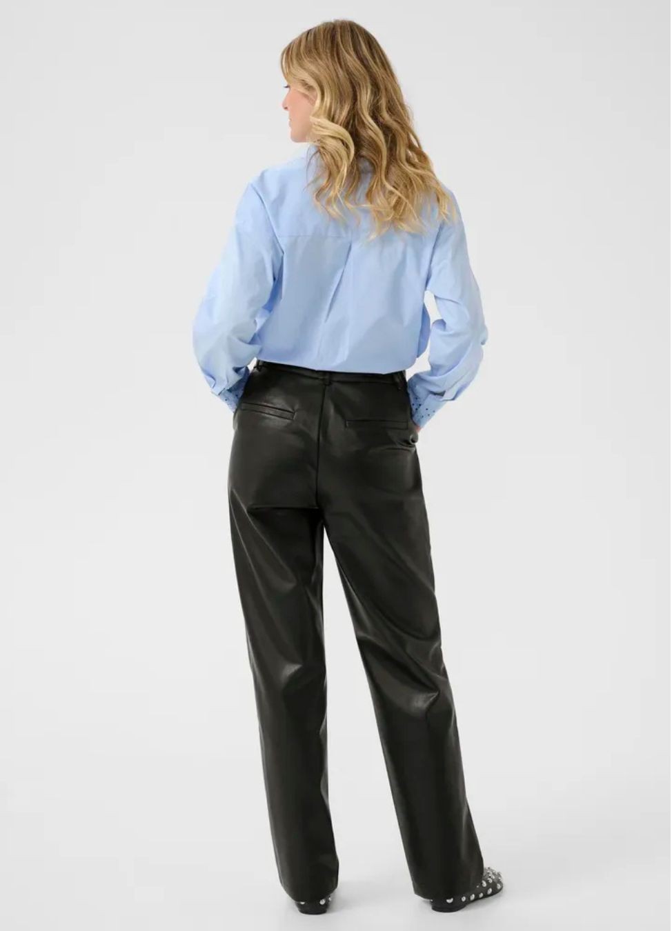 Pantalon en cuir CRPaloma Cream 10614241