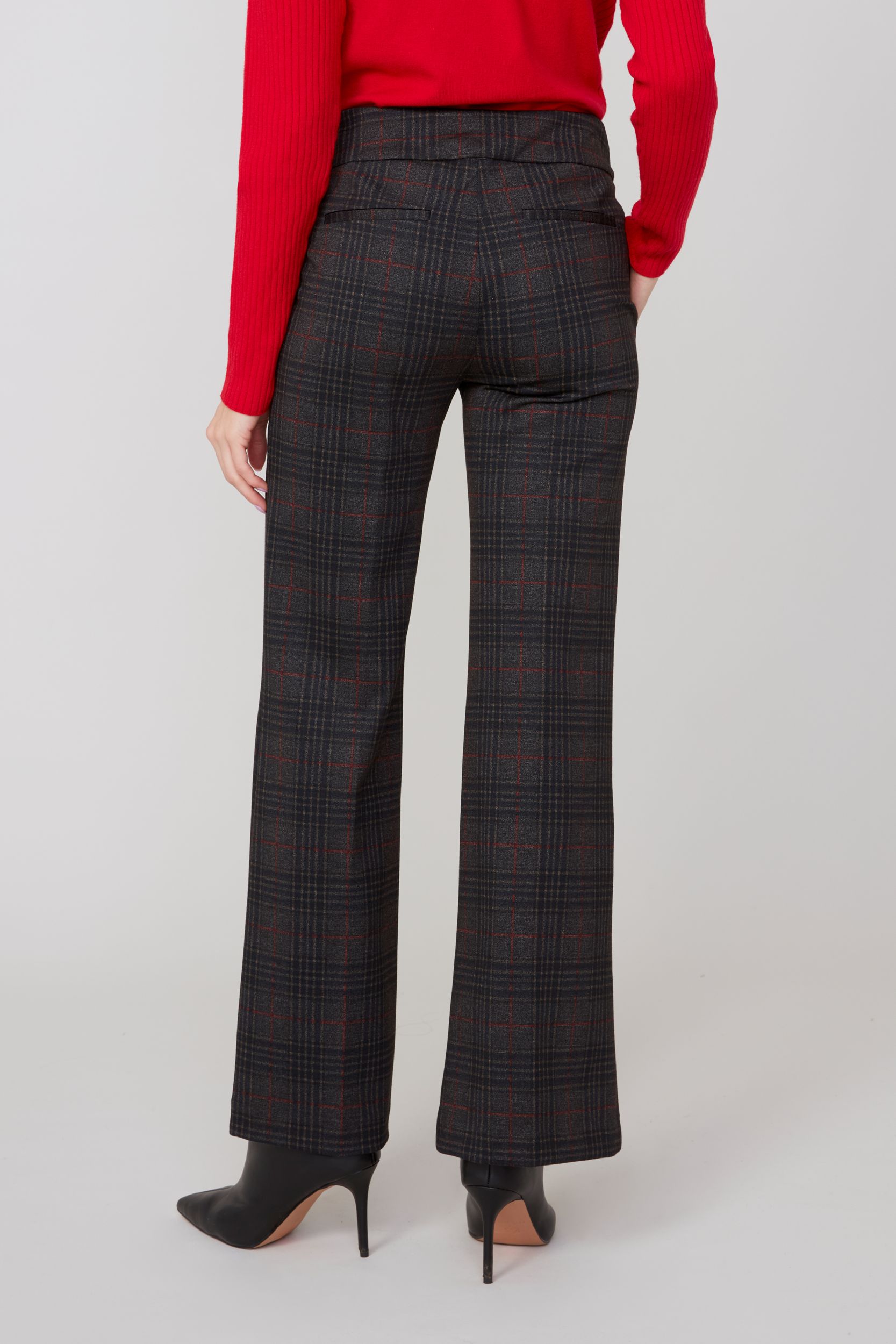 Pantalon évasé à carreaux Renuar R10054