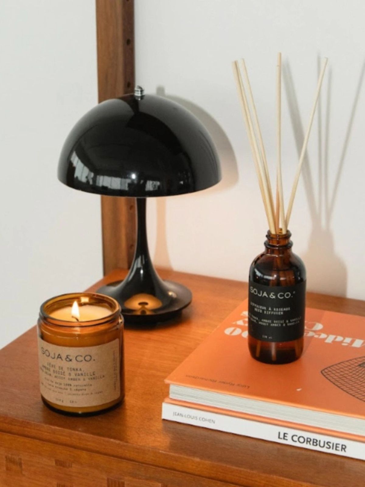 Diffuseur à roseaux Fève de tonka, Ambre boisé & Vanille Soja & Co
