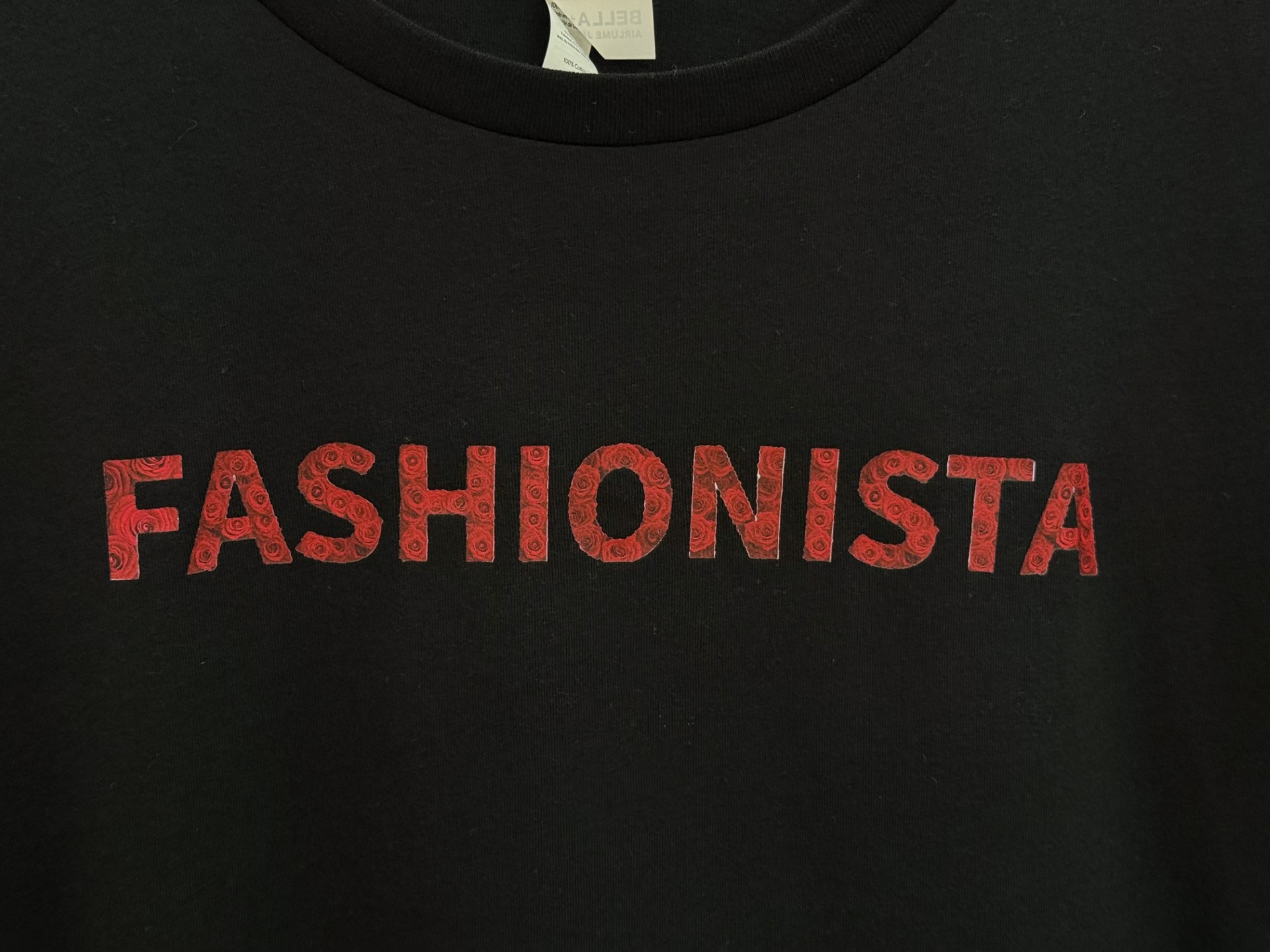 T-shirt Fashionista - Léopard rouge
