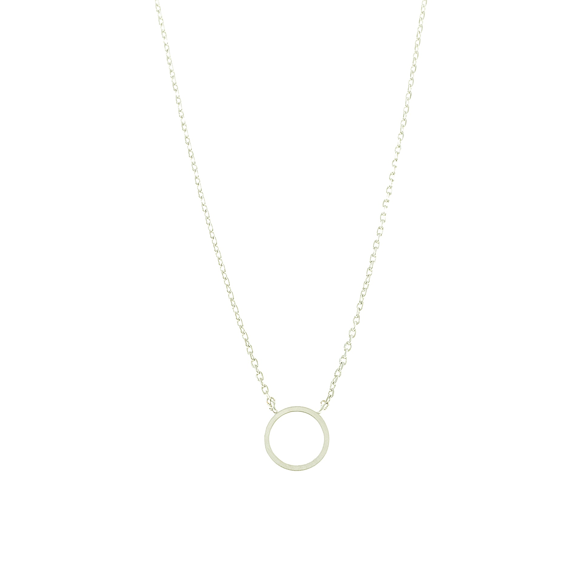 Chaîne délicate 17 po avec pendentif cercle Jackie J YKE366N 
