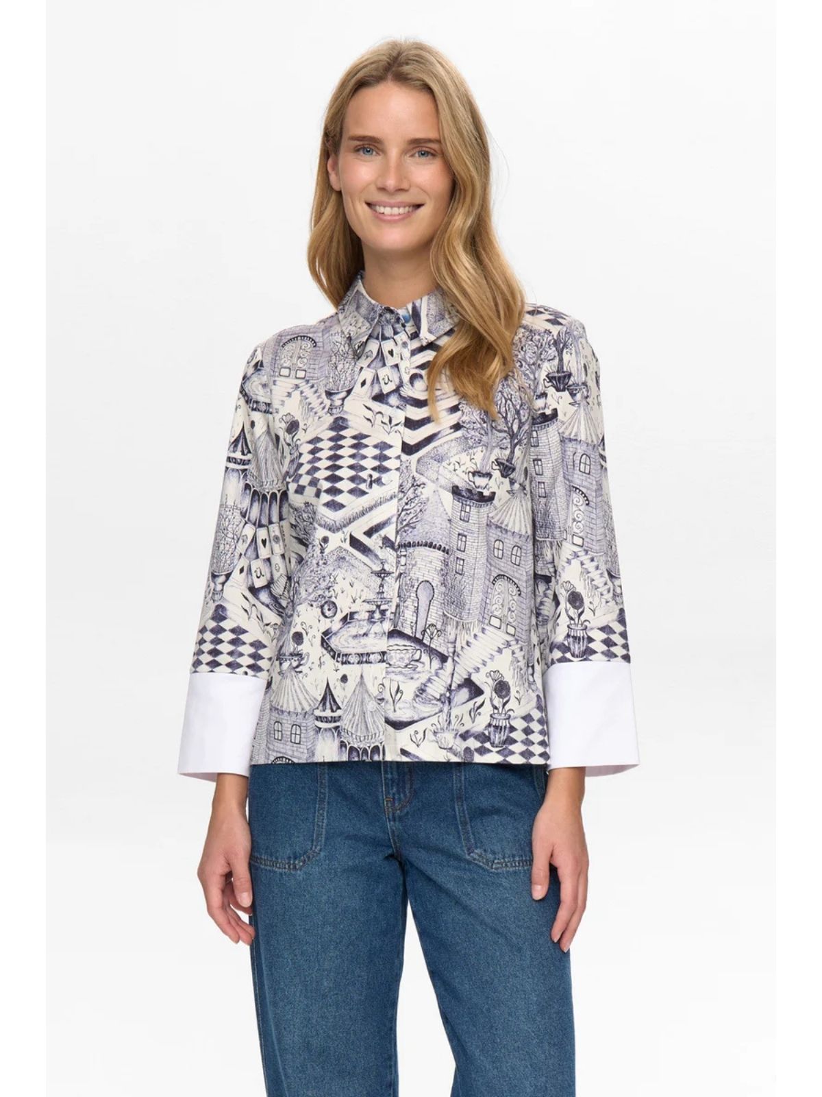 Chemise avec paysage Nümph