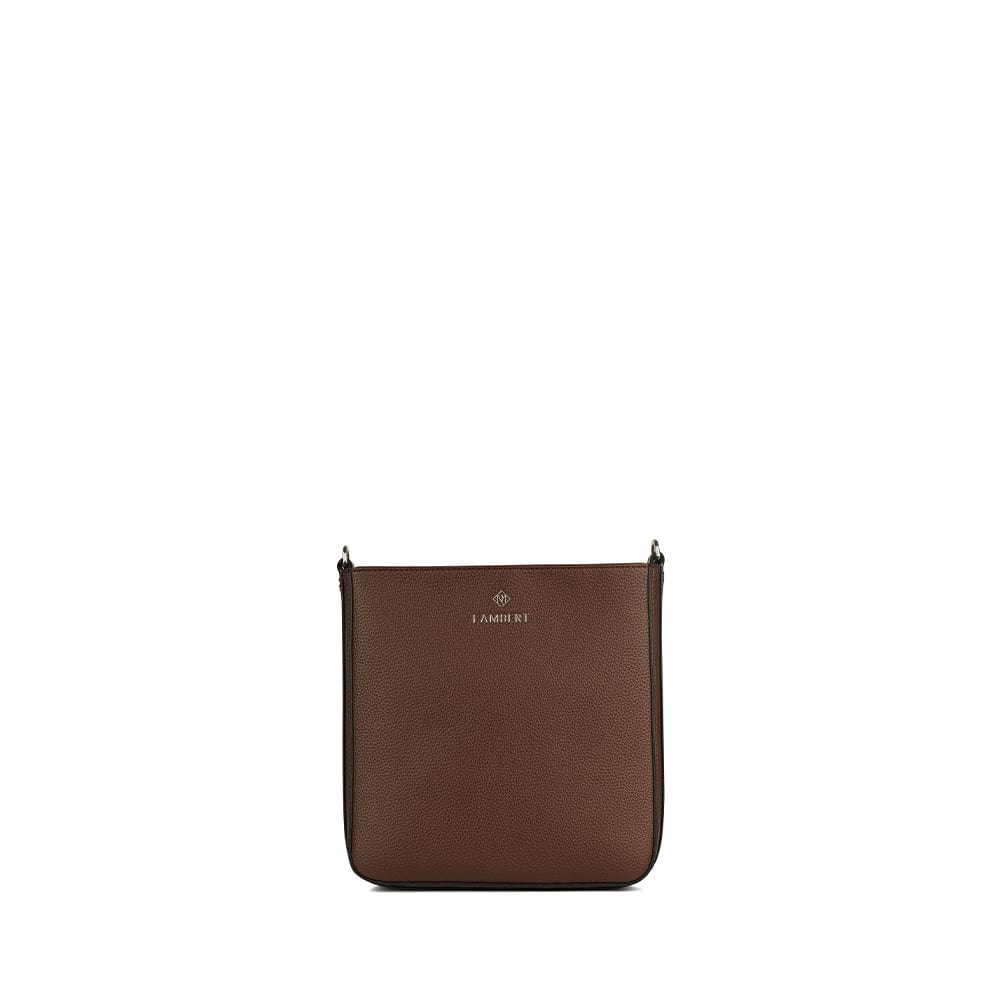 Sac bandoulière en cuir vegan chocolate Le Nathalia Lambert 