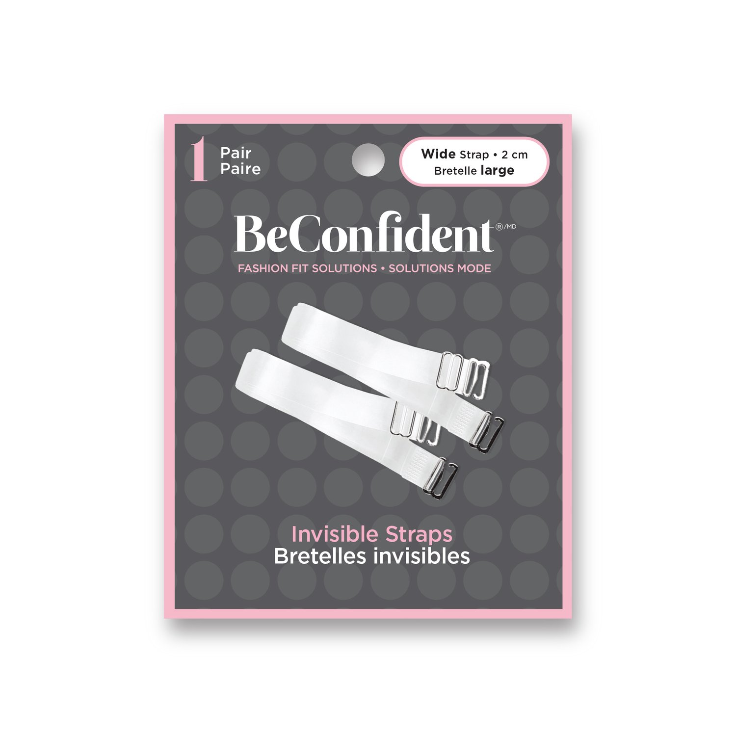 Bretelles Transparentes Larges (1 paire) Be Confident BC30150-WD