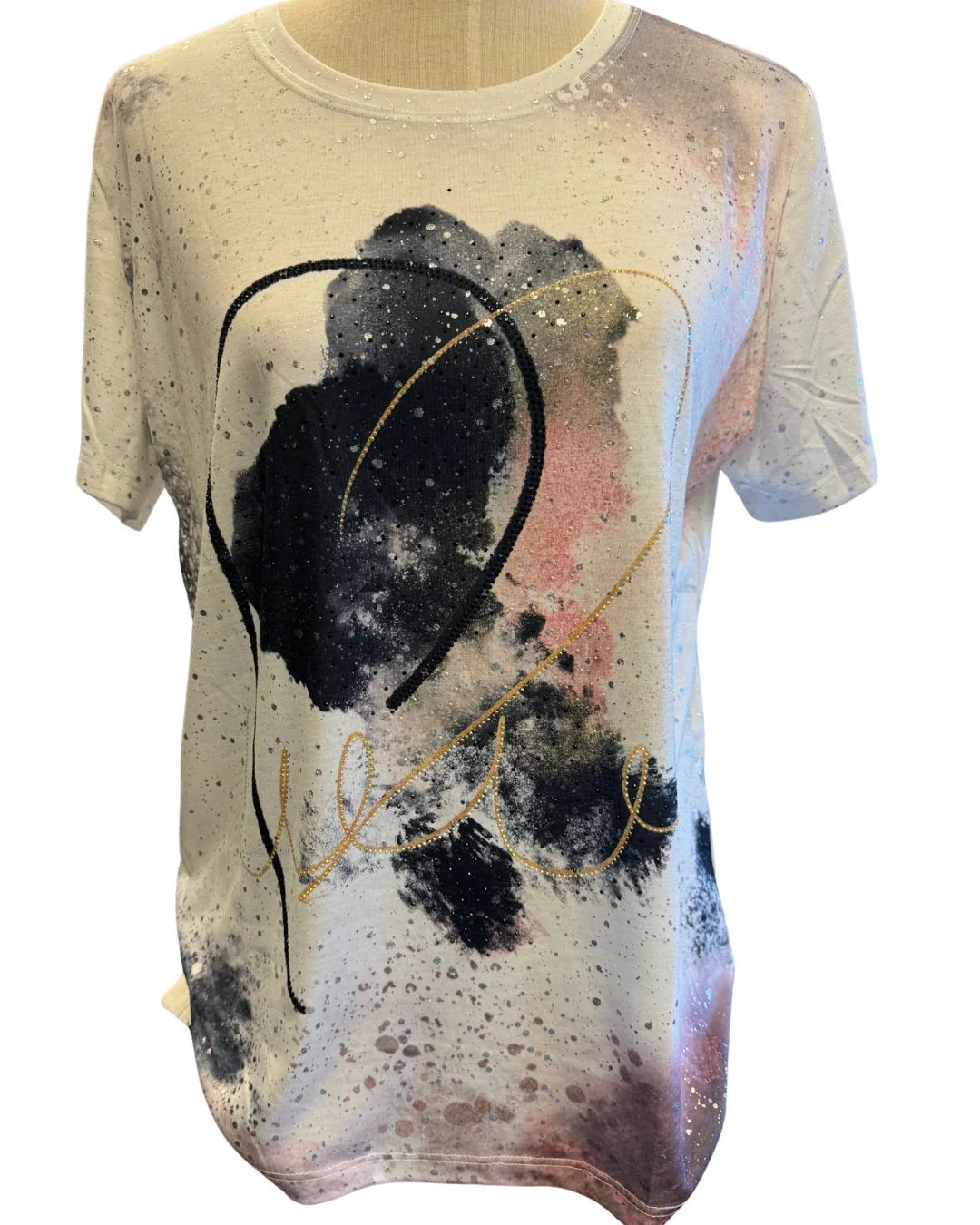 T-Shirt avec coeur gold/noir Evidence 94069