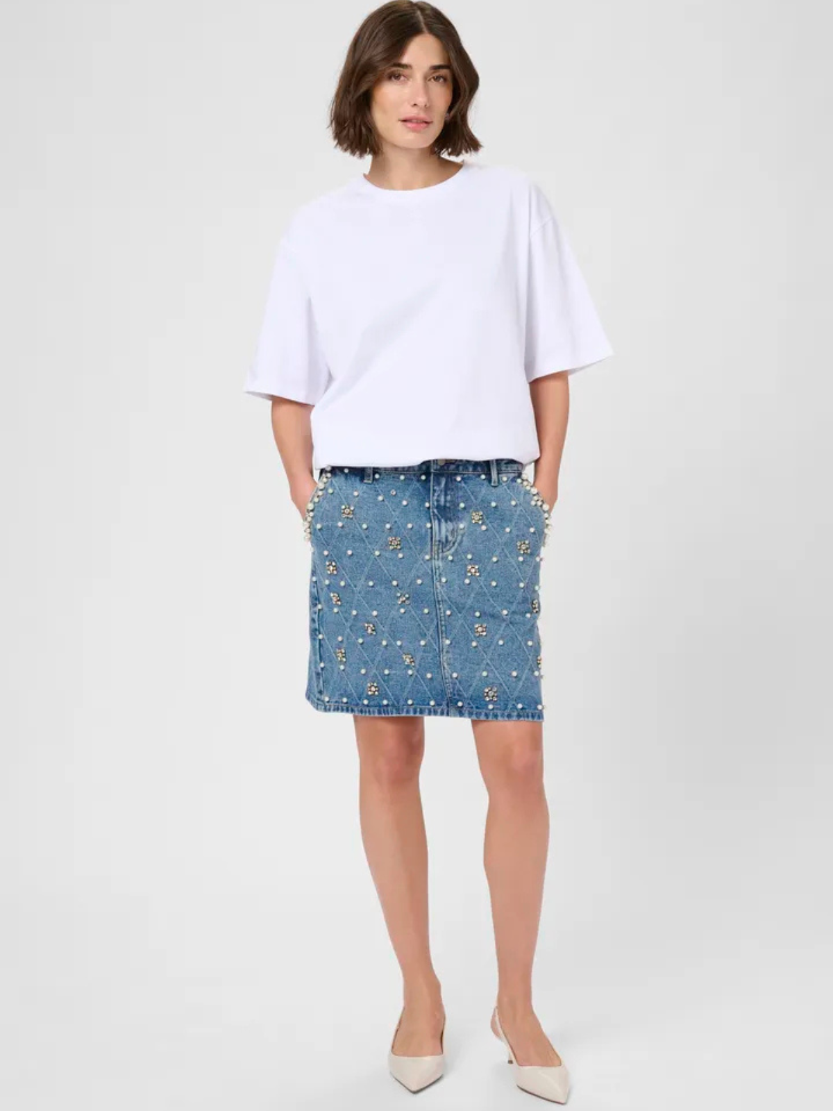 Jupe denim Orné CUalys Culture