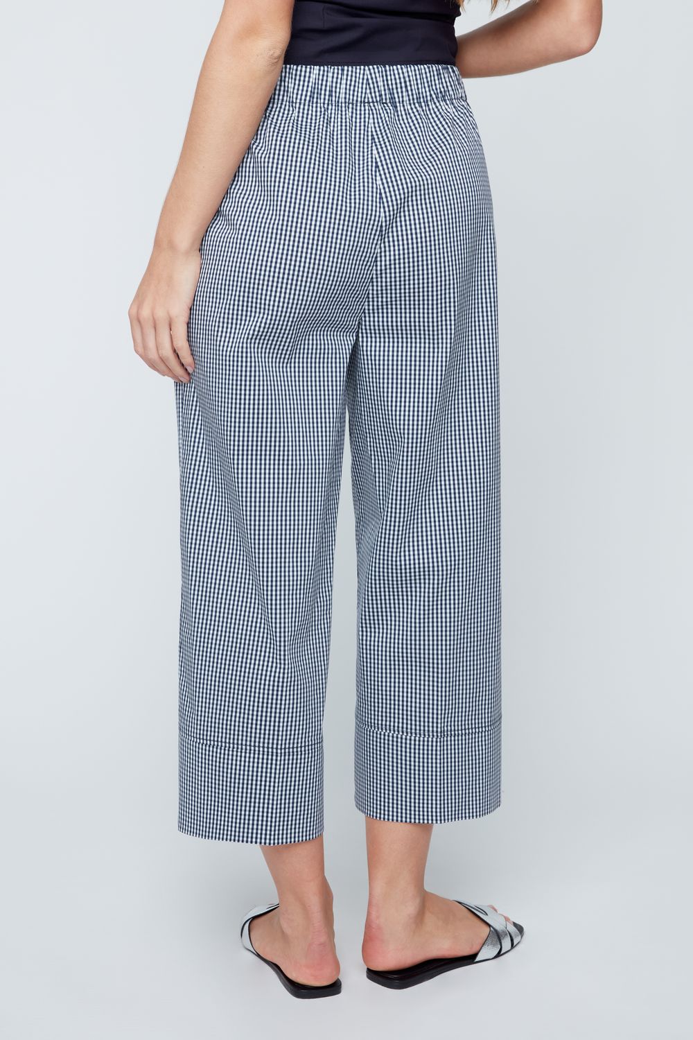 Pantalon large 7/8 à carreaux Renuar 