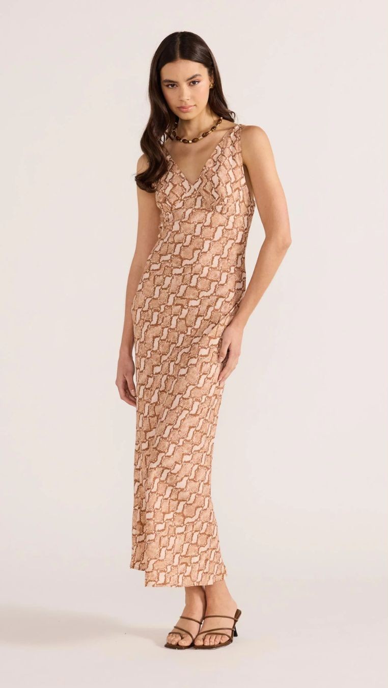 Robe Midi Col V Mink Pink 2502559