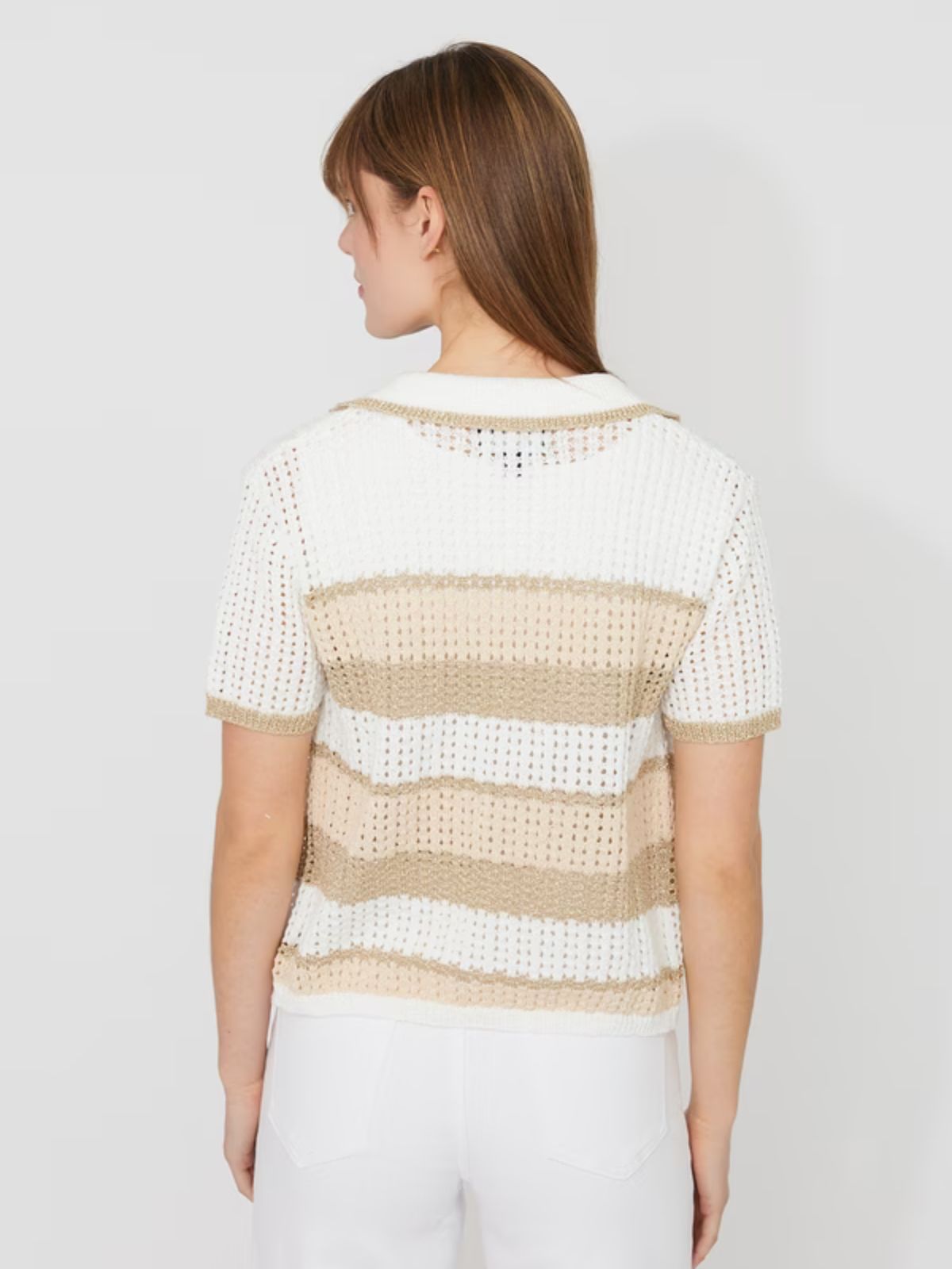 Cardigans rayés à manches courtes Frank Lyman 