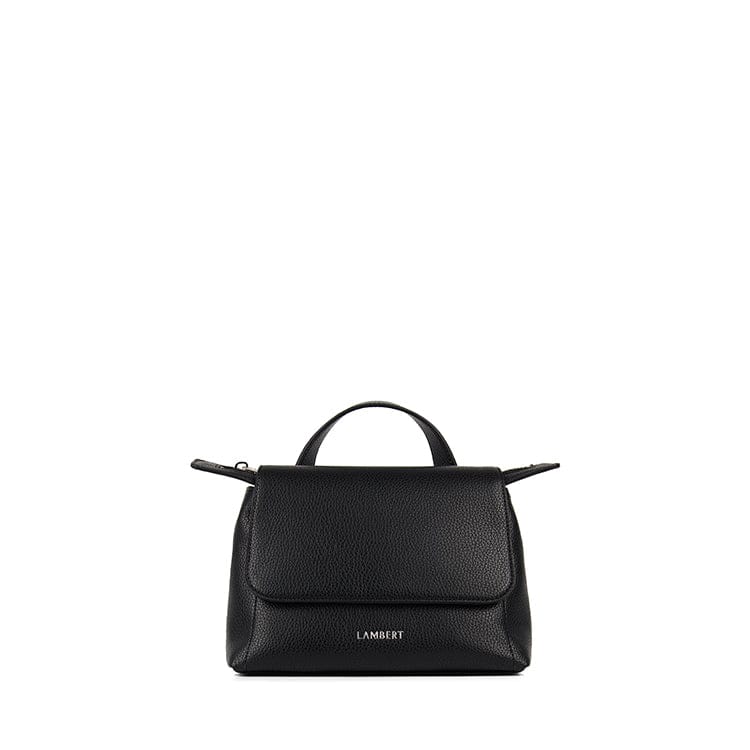 Le Ginny – Sac à bandoulière 2-en-1 en cuir vegan noir Lambert