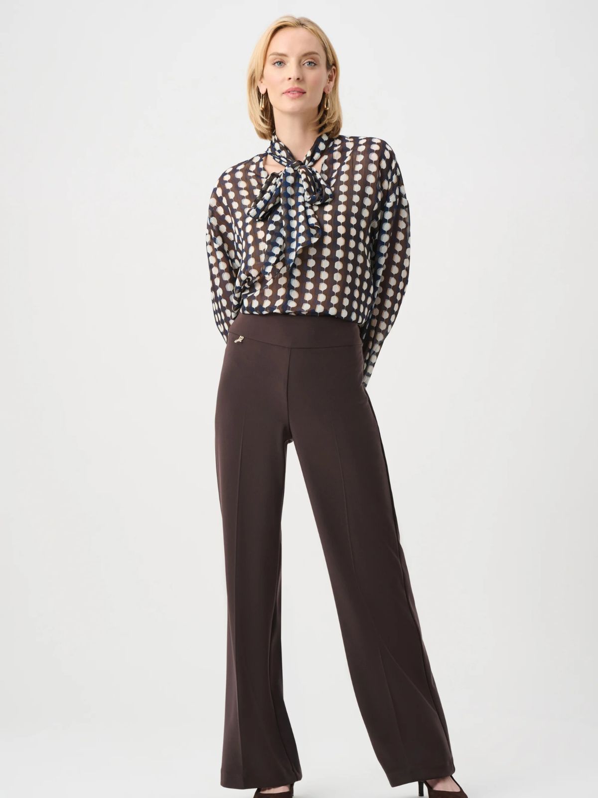 Pantalon ample à enfiler en tricot soyeux Joseph Ribkoff 