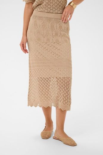 Jupe en tricot Cream 