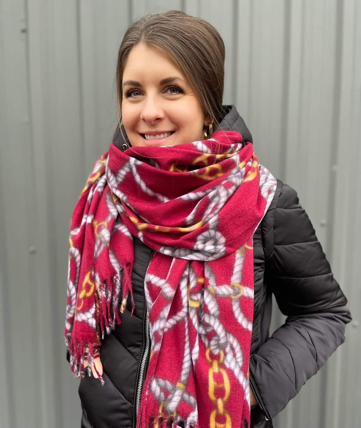 Foulard à Motif de Chaînes Les Nana 10346 