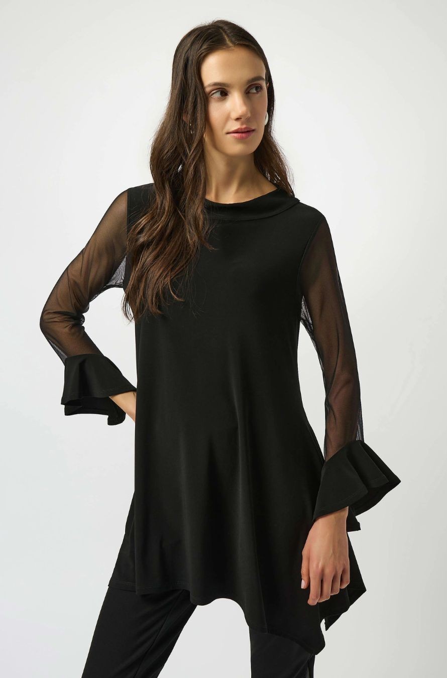 Tunique Asymétrique en Tricot Soyeux et Maille Joseph Ribkoff 253057