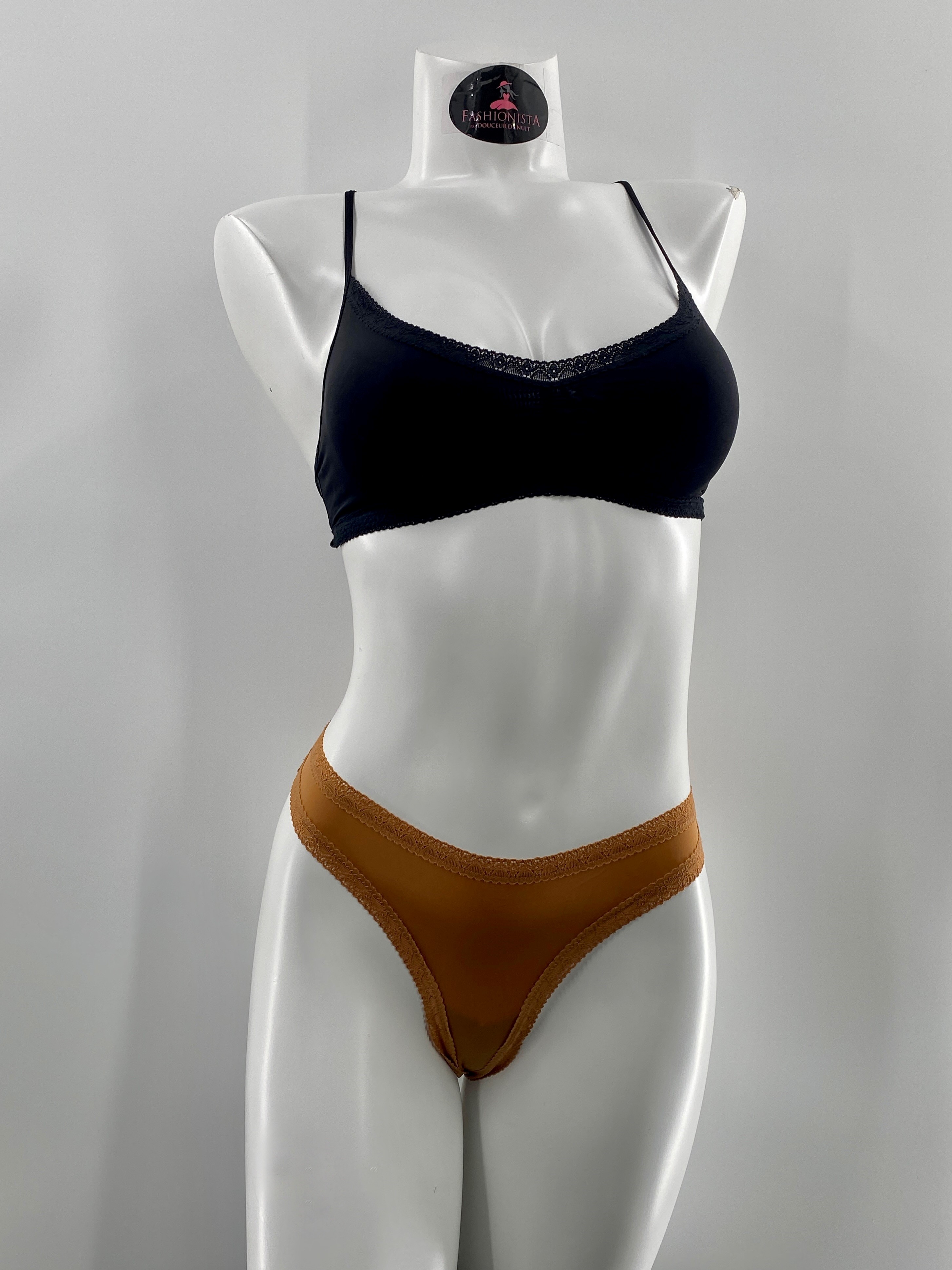 Tanga à Bordure de Dentelle Blush 0229622 