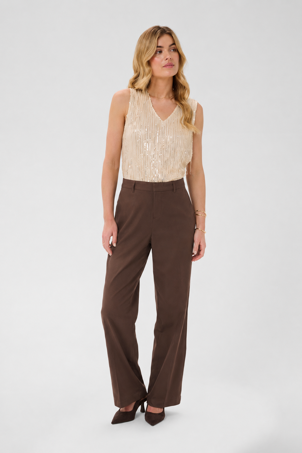 Pantalon habillé CRGia Cream 