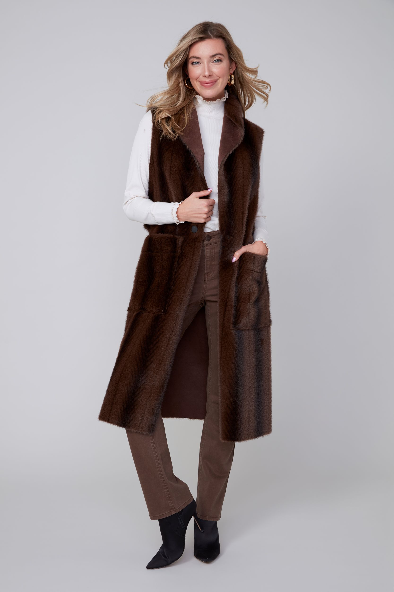 Veste longue en fourrure Renuar R3925