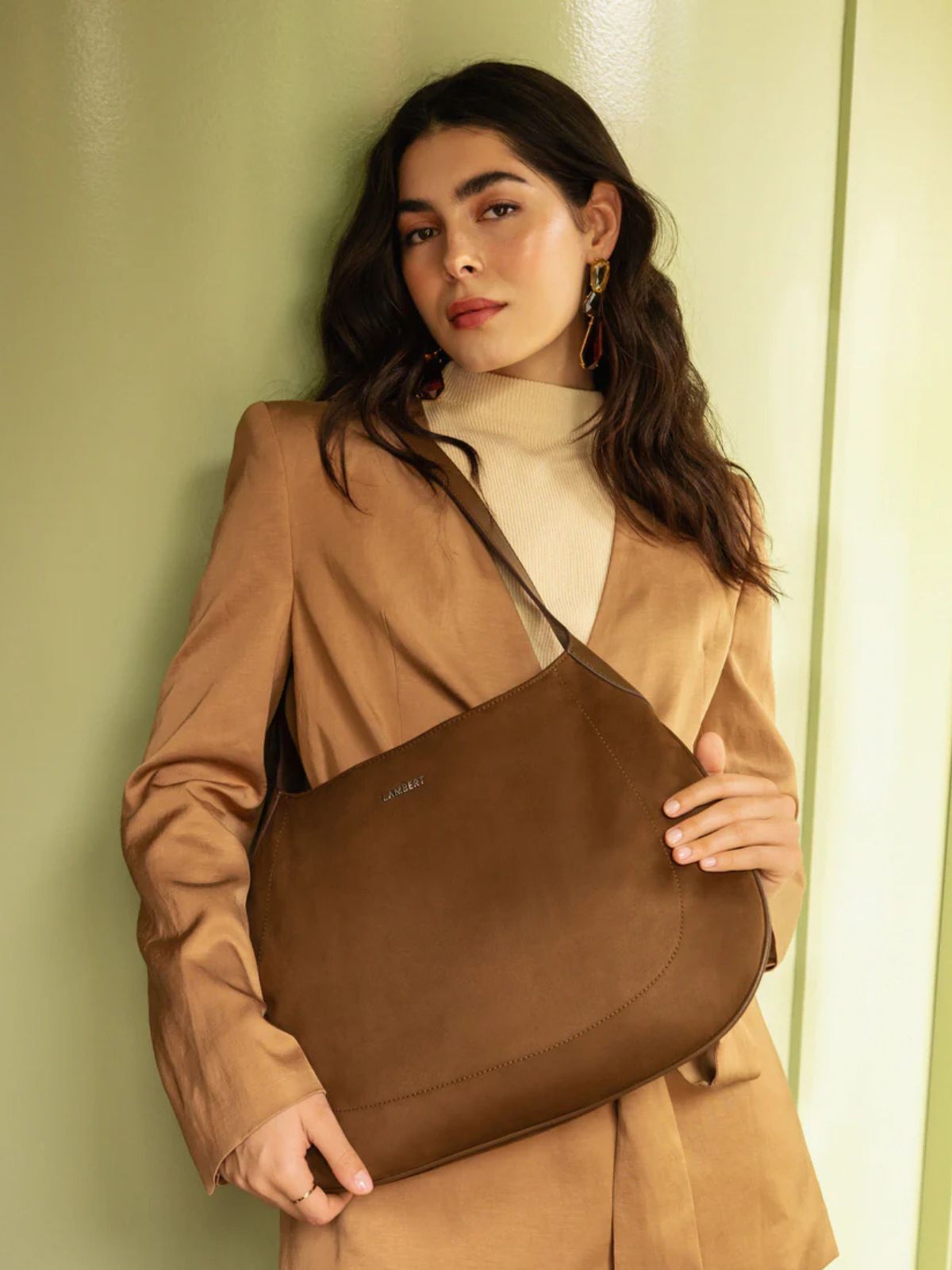 Le Blair - Sac à main en suède cacao Lambert 
