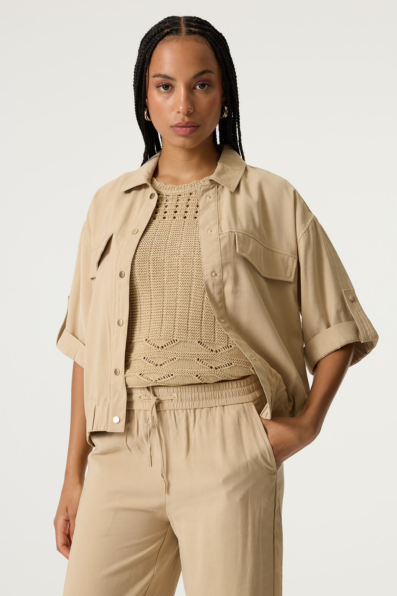 Chemise à manches courtes avec poche Garcia 