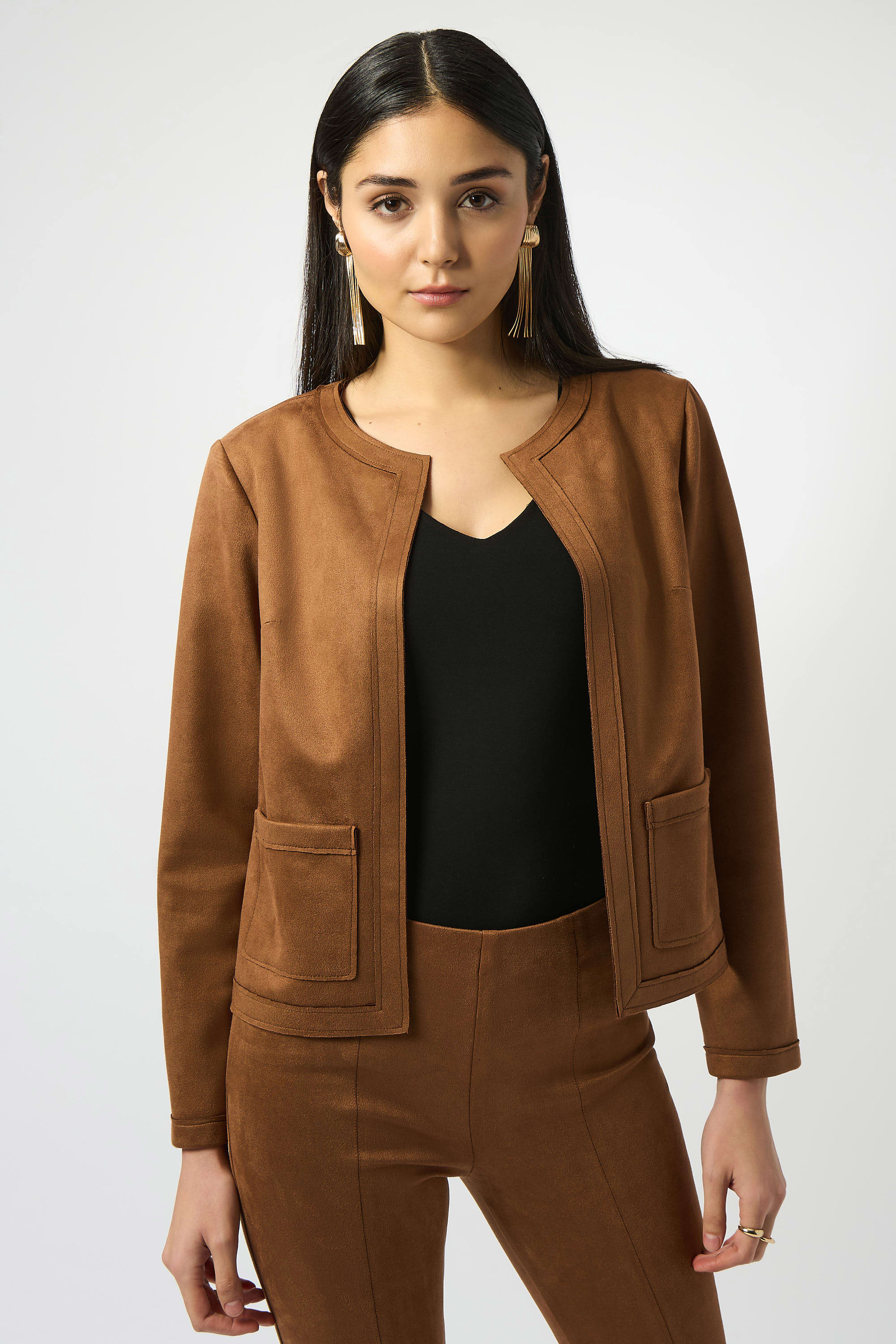 Veste droite en suédine scuba de Joseph Ribkoff 253173