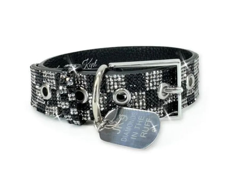 Collier pour Chien Medium Diamonds in the Ruff Jacqueline Kent Checkmate