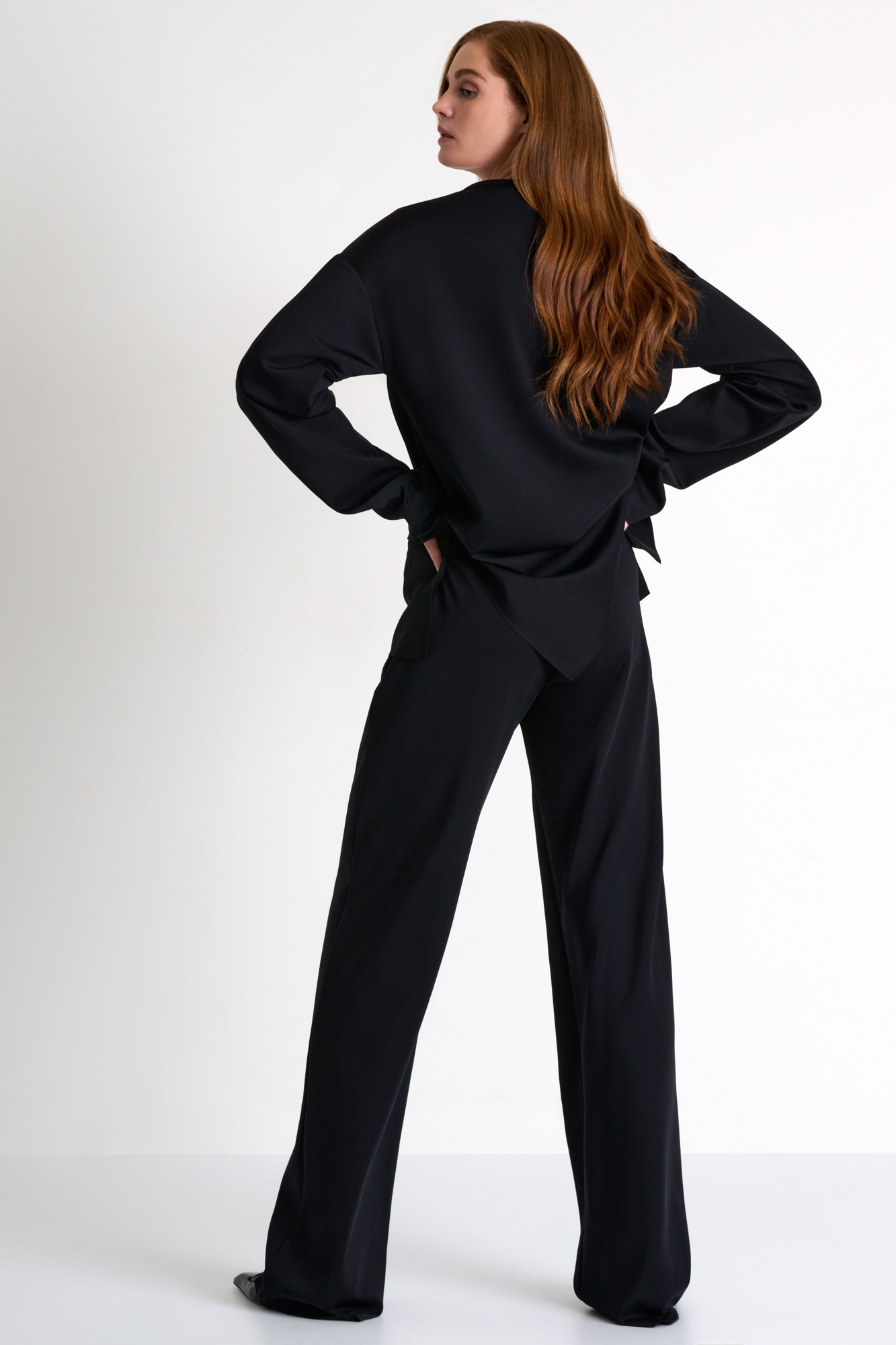 Pantalon large à la coupe tailleur Shan