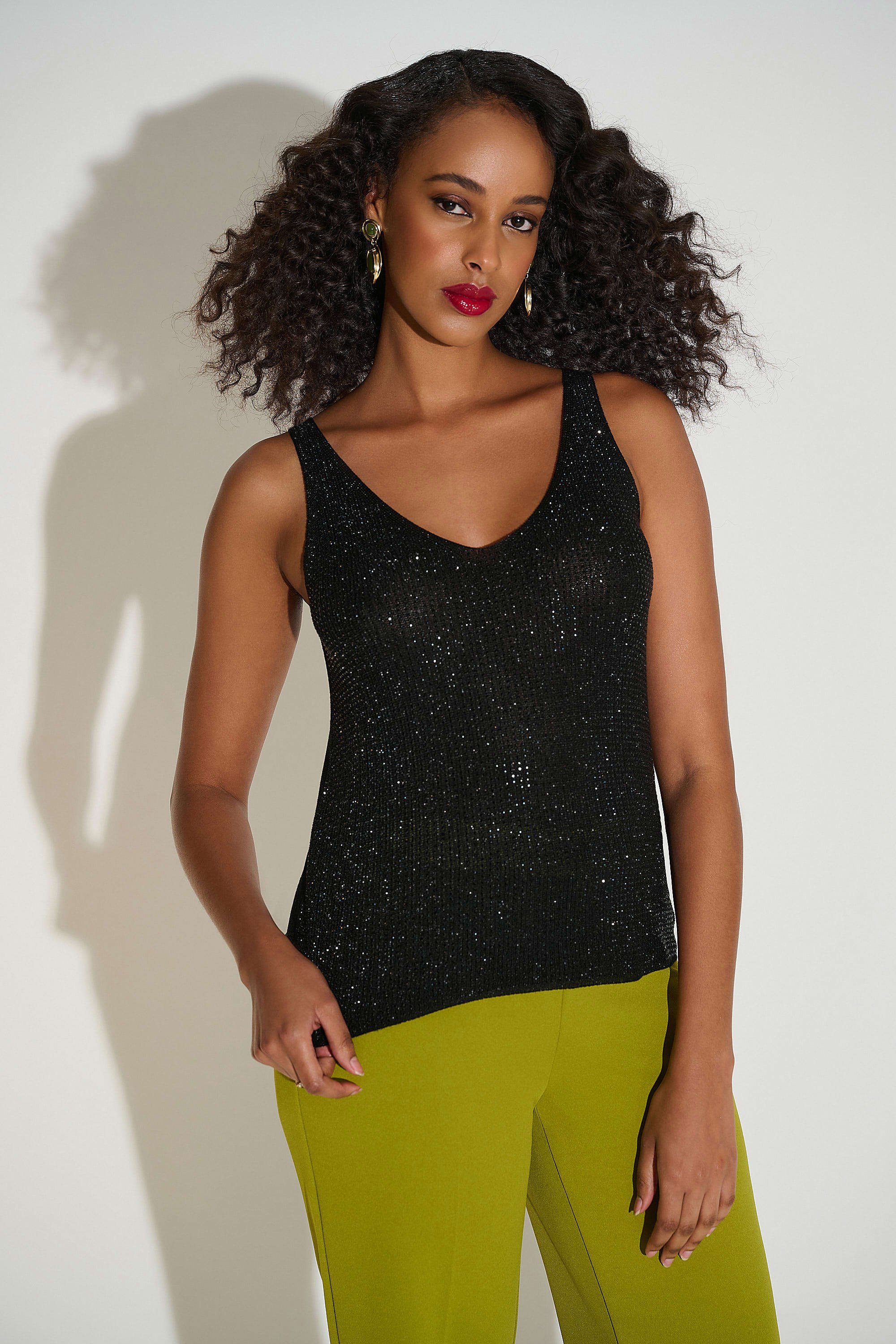 Débardeur en Maille Métallique avec Strass Joseph Ribkoff 252915