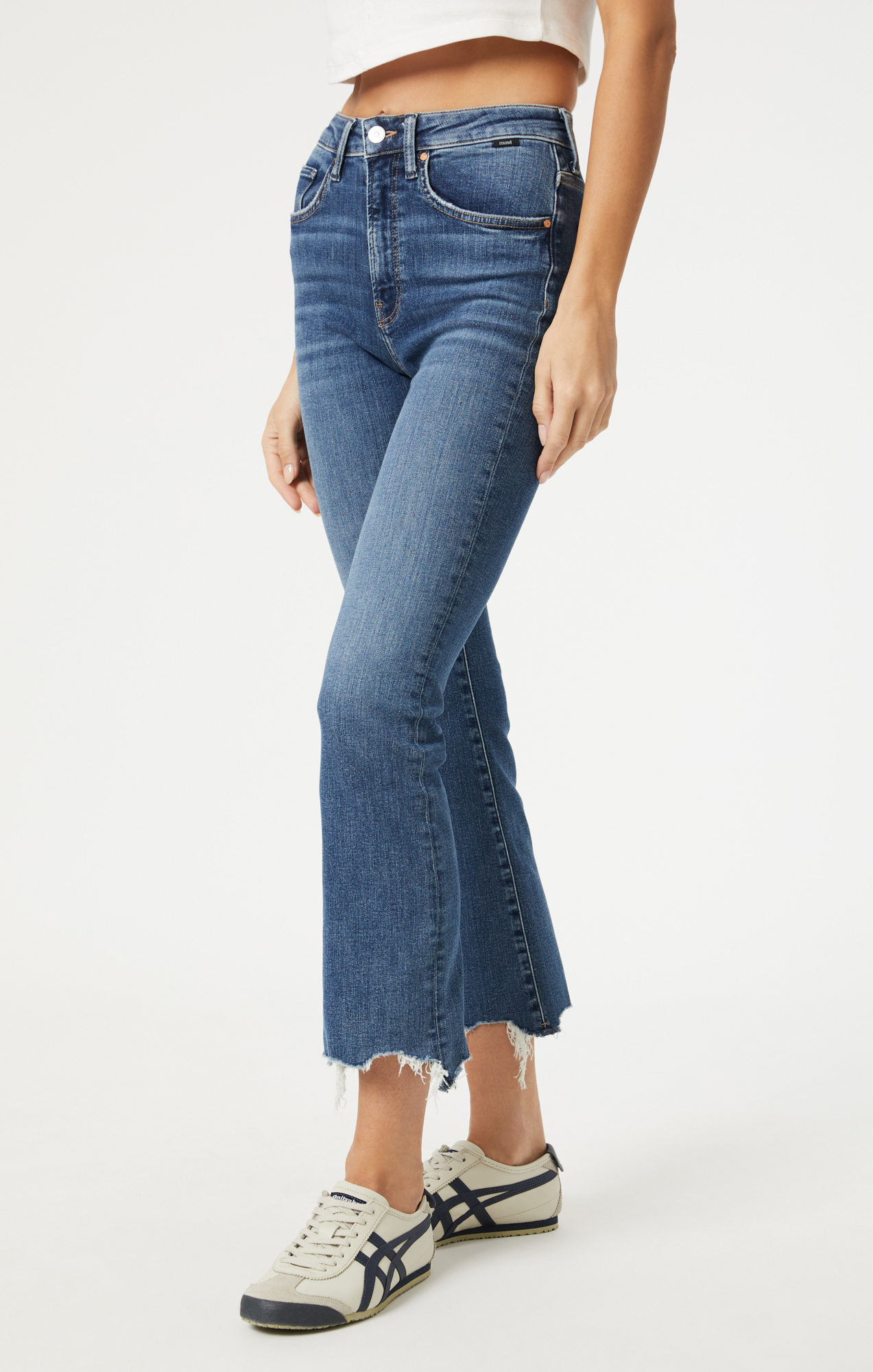 Jean Anika Cropped Flare Mavi Mid Flex Blue 26