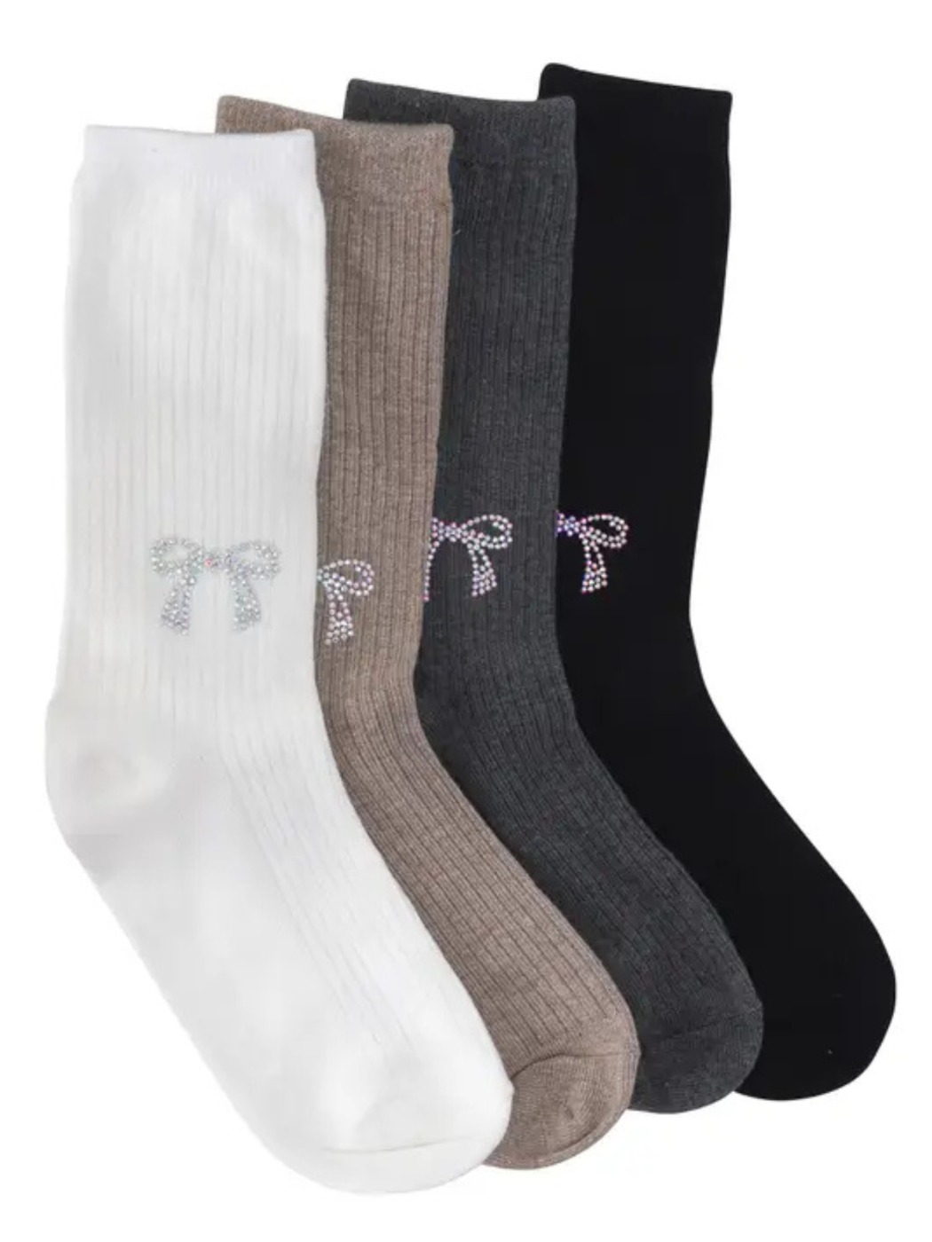 CHAUSSETTES À NŒUD EN CRISTAL