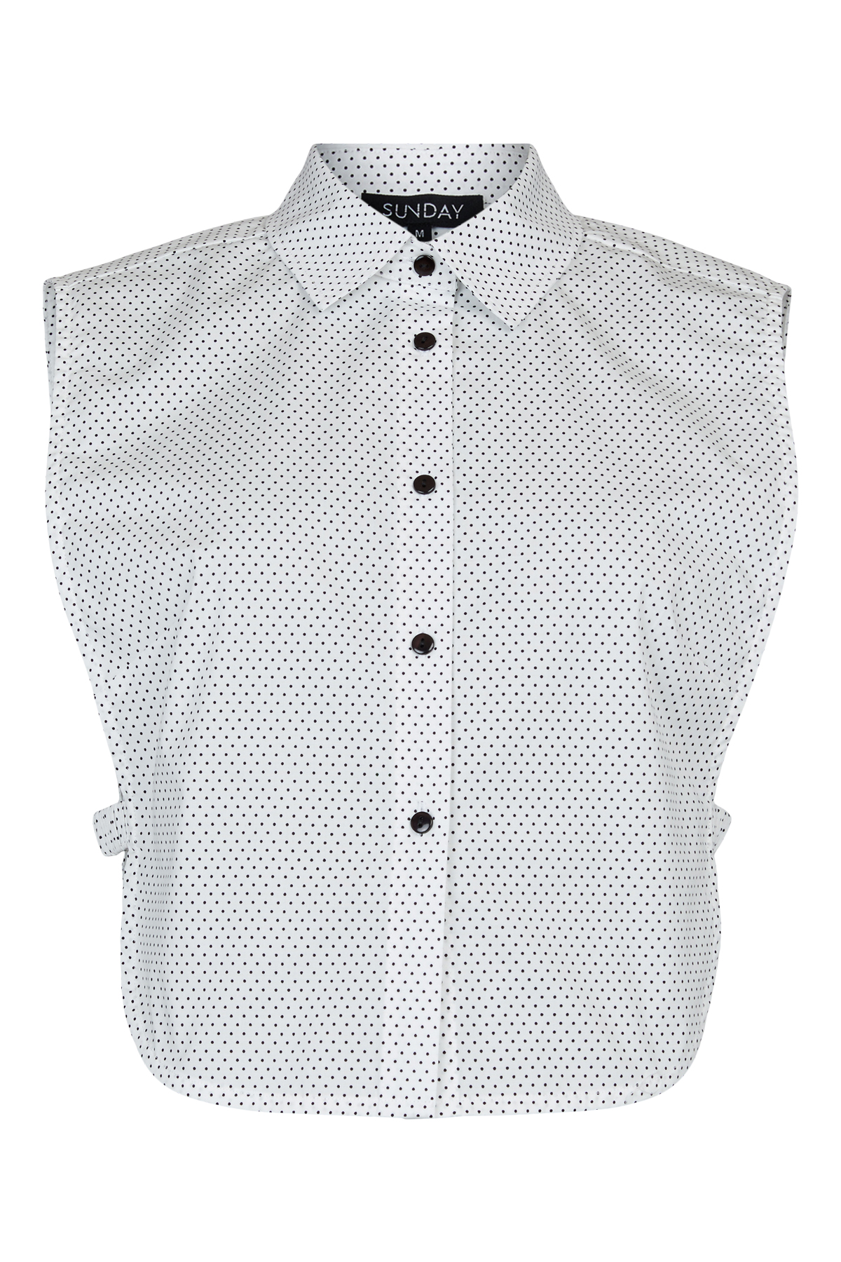 Col Plastron Imprimé de Petits Pois Sunday 6458 